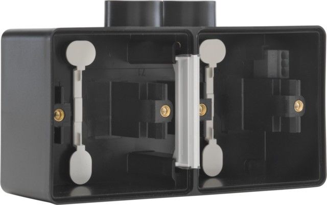 Niko Hydro Opbouwdoos Dubbel Horizontaal Zwart