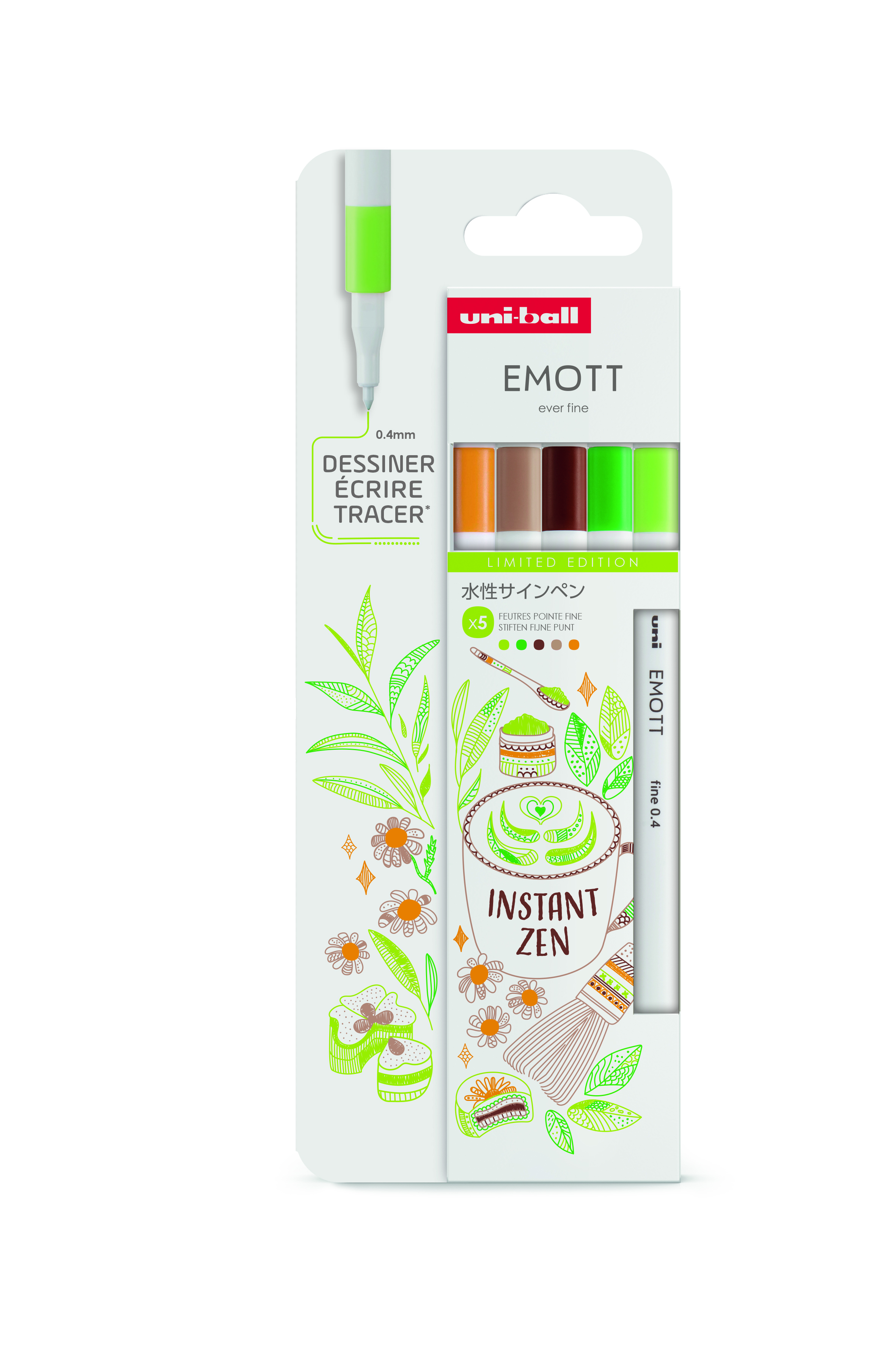 Emott Schrijfstift set Instant Zen 5 stuks - Limited Edition