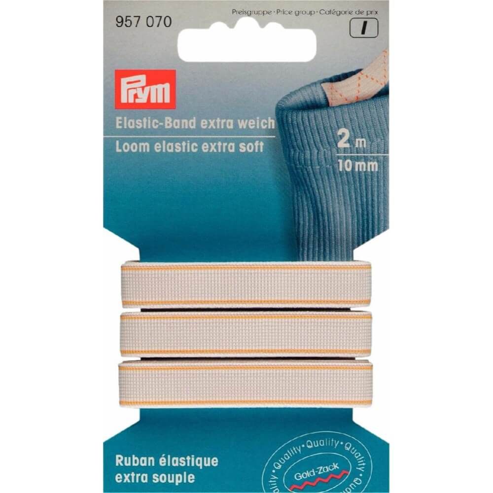 Prym Band Elastiek Extra Zacht Wit 10 mm x 2 m