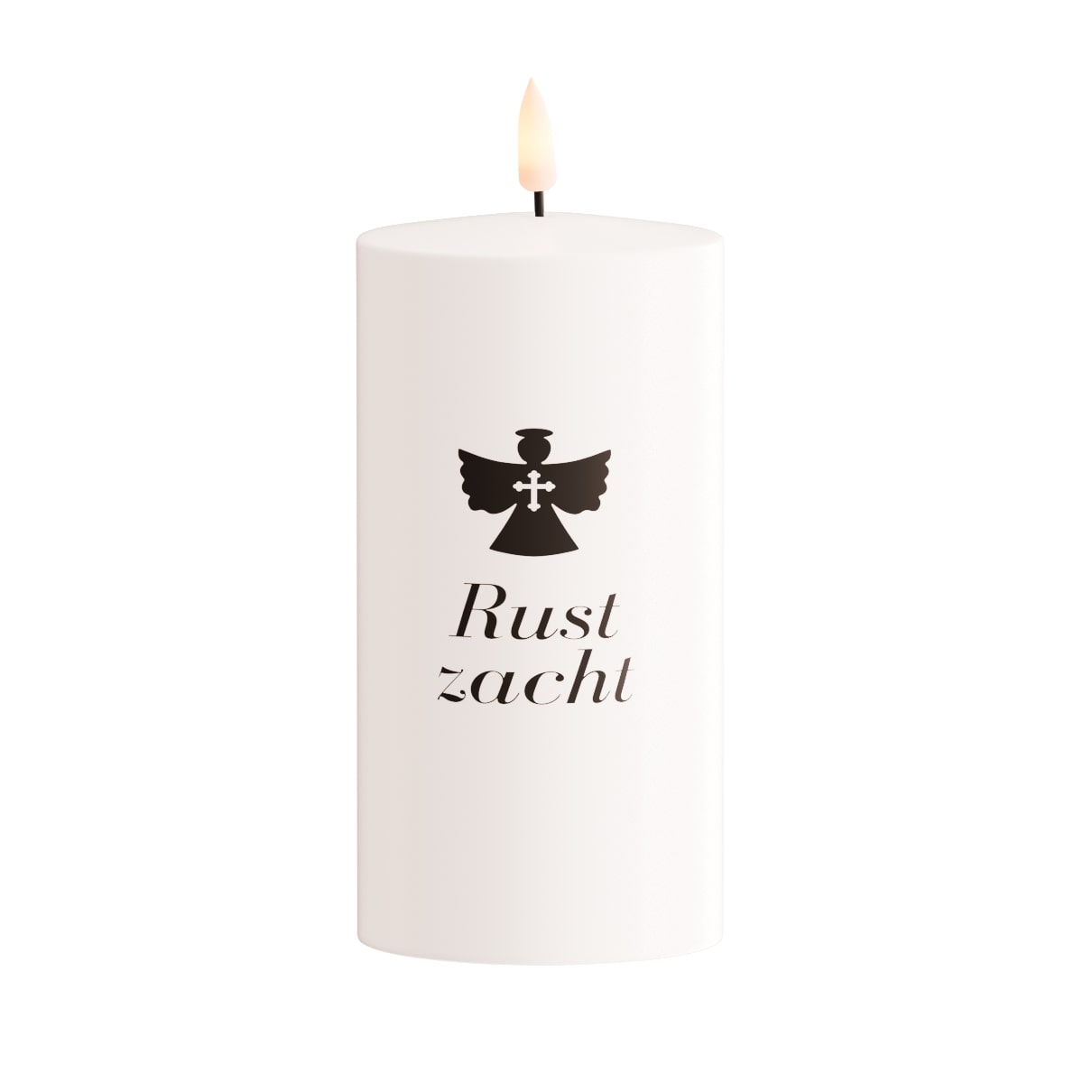 LED Grafkaars Delight Angel - Rust Zacht - 7.5x15 cm - Wit - op Batterijen (excl.)