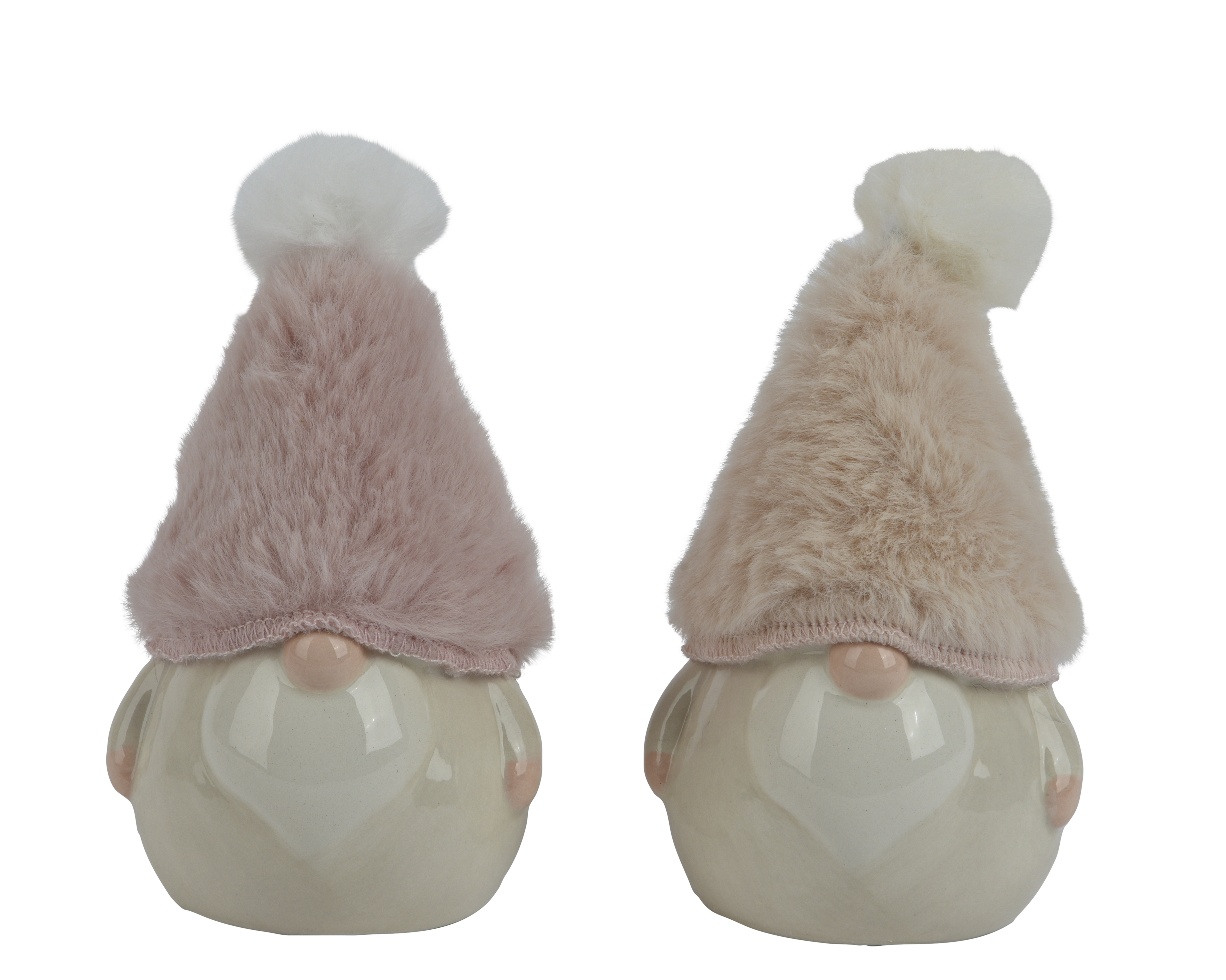 Gnoom Pink/Soft Cream 8x6.8x8.8 cm - assorti - prijs per stuk