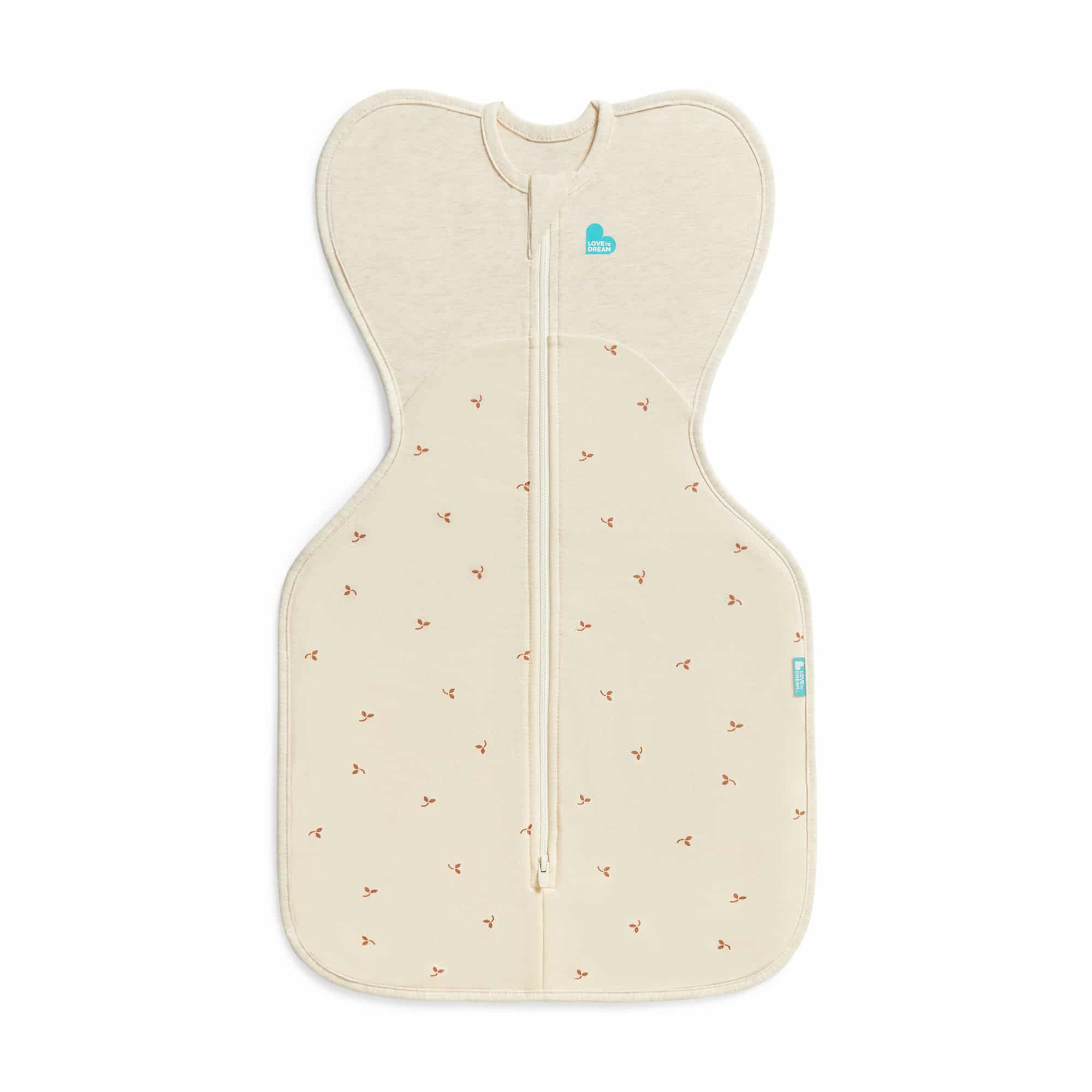 Love to Dream Inbakerslaapzak Swaddle UP Oatmeal Twig Fase 1 small- 3.5-6 kg - Tog 1.5