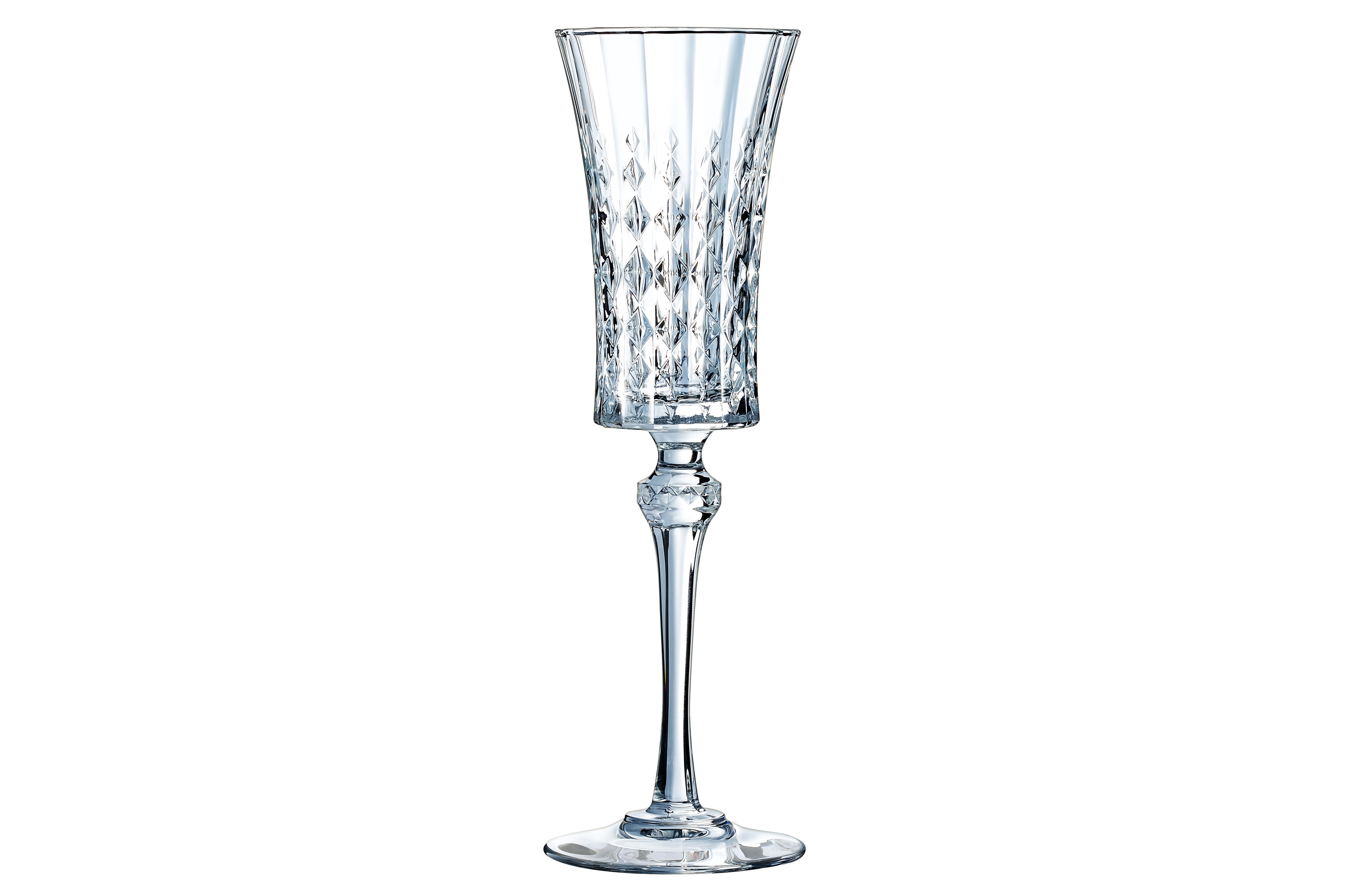 Cristal d'Arques Champagneglas Lady Diamond 15cl set 4 stuks - 7.5x23 cm