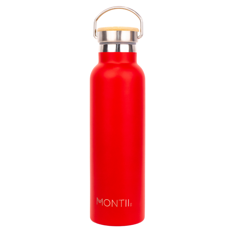 MontiiCo Isoleerfles Original Cherry Red 600ml - RVS - 7x25 cm
