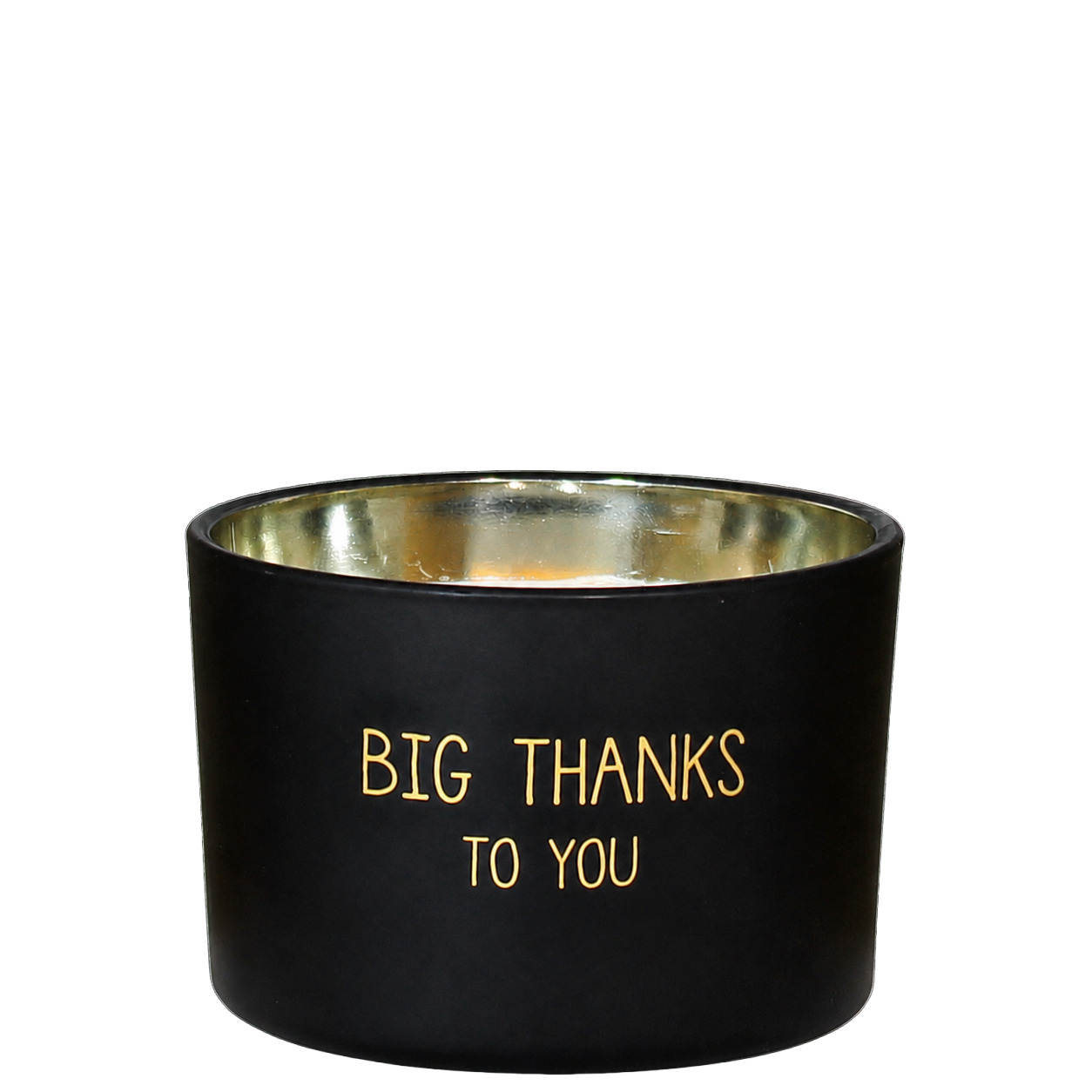 My Flame Geurkaars Big Thanks To You 7.5x5 cm - Bio Sojawas - Warm Cashmere - 25 Branduren - Houten Lont