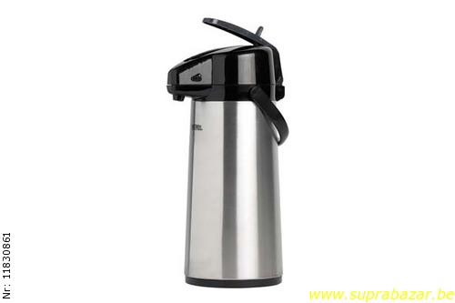 Thermos Pompthermos 2.2 l Mat Inox met Hendel - met Glazen Binnenfles