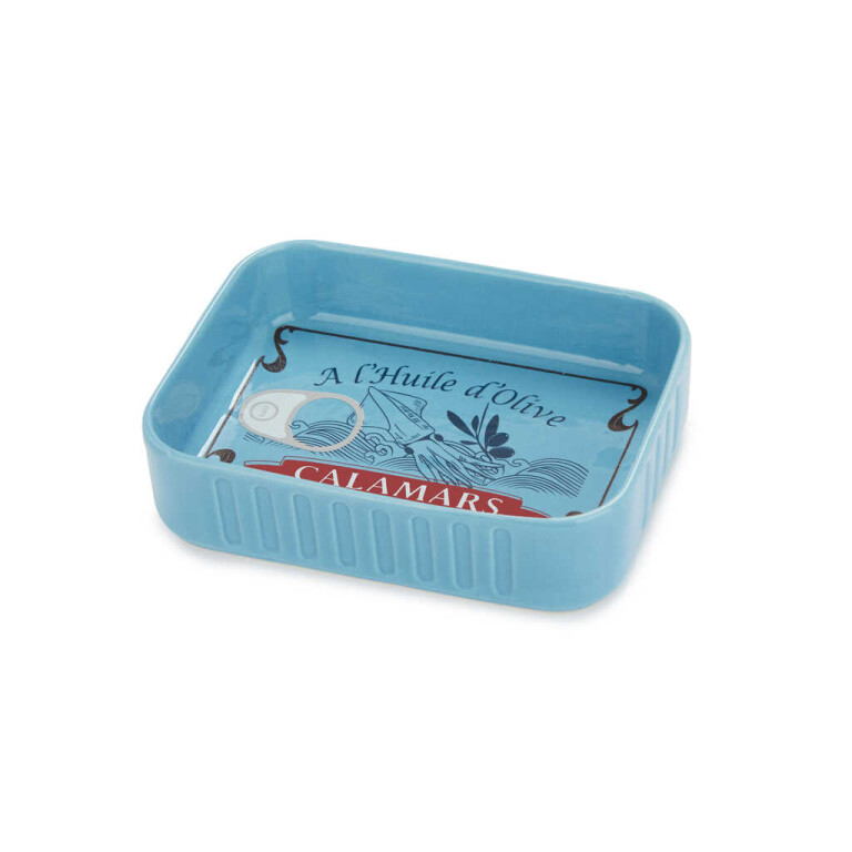 Balvi Snack Tray Conserverie Calamars Blue - 12.5x9.5x3 cm - Keramiek - Schaaltje