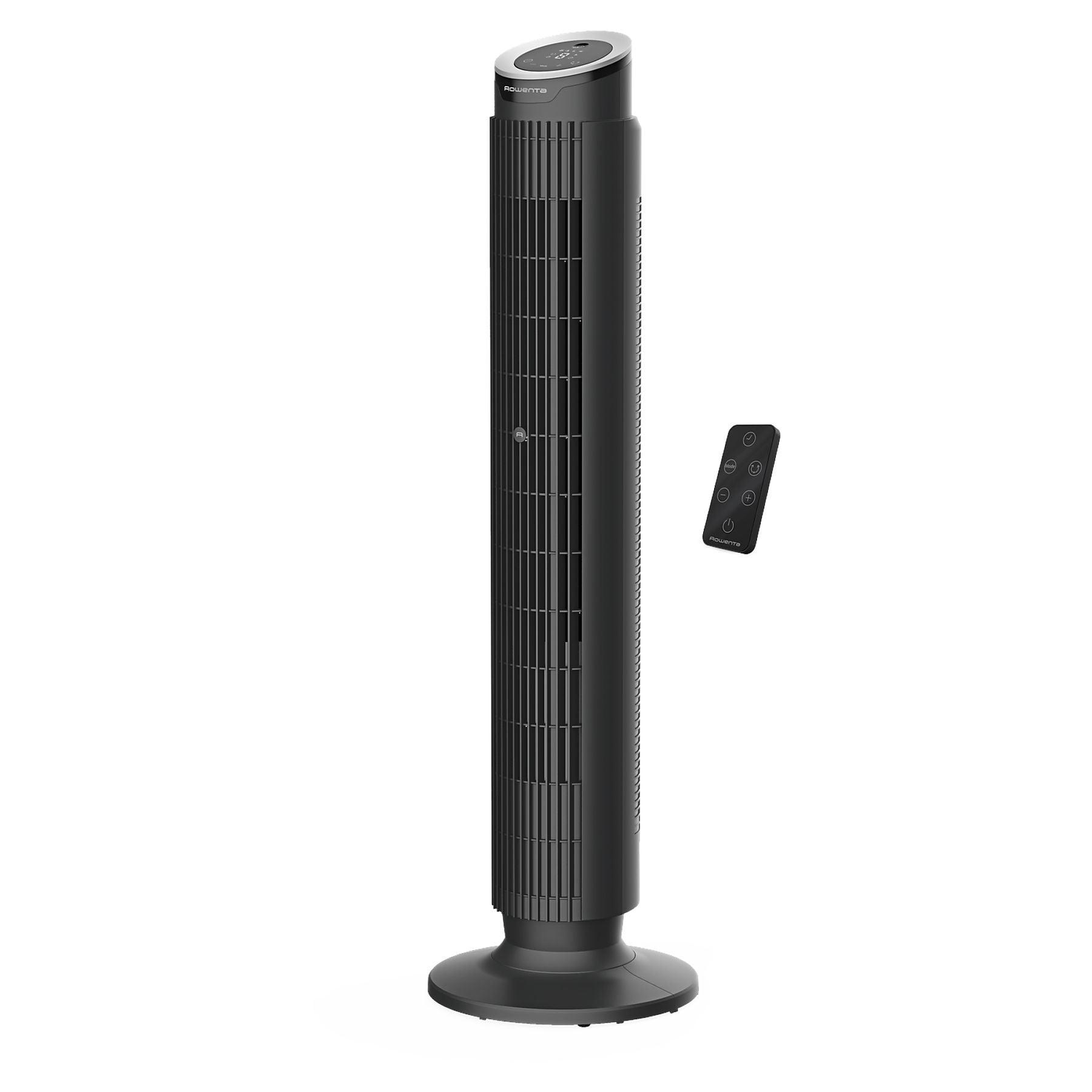 Rowenta Kolomventilator Silent Force Effitech Zwart, ultra-slank, stil, afstandsbediening