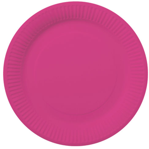 Perla Festa Bord Composteerbaar Karton Fuchsia 23cm - 12 stuks