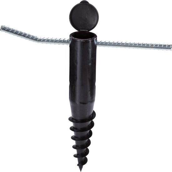 Leifheit Grondanker voor Droogmolen diam. 50mm - met Schroefstang en Deksel