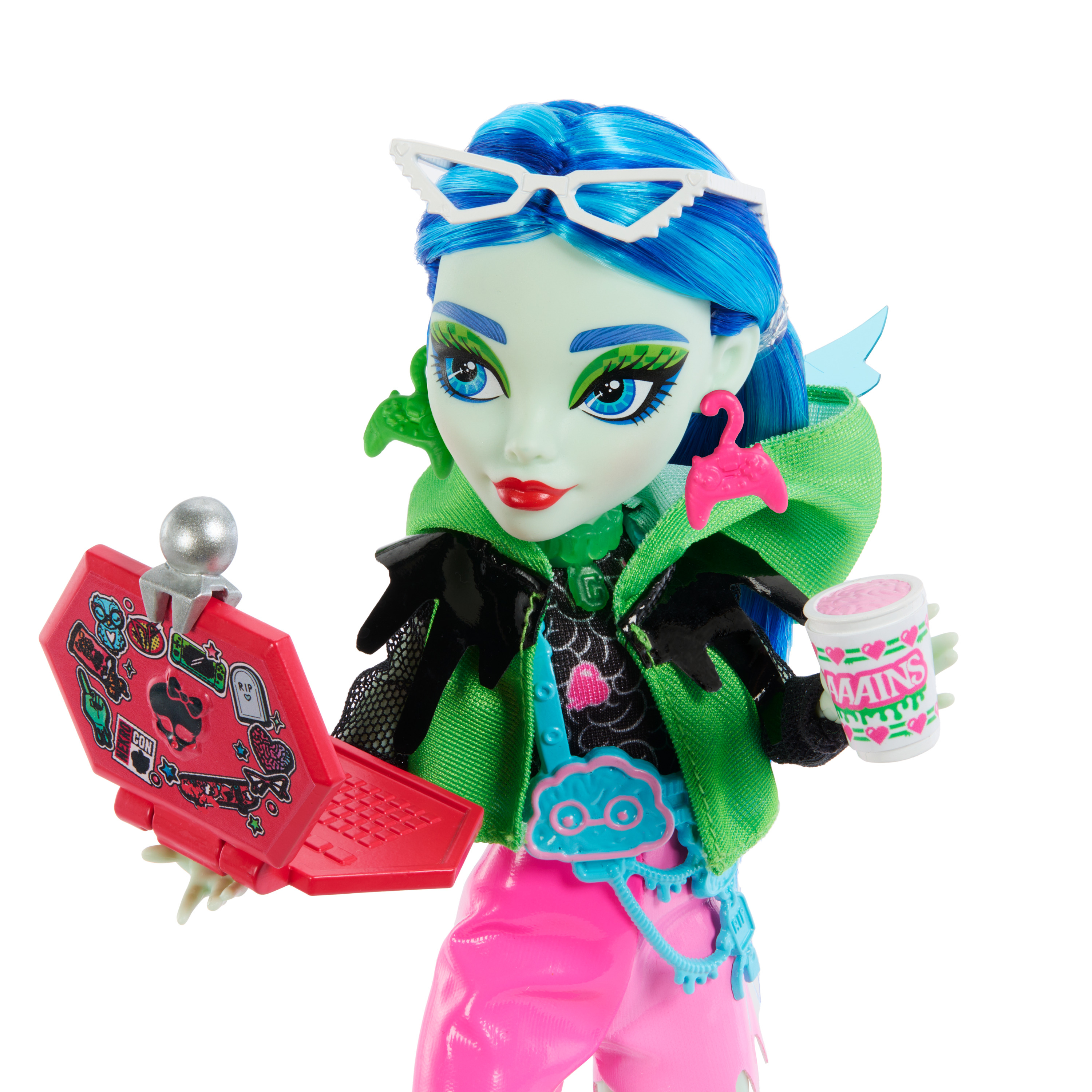 Monster High Skulltimates Secrets Neon Frights Ghoulia Yelps Doll