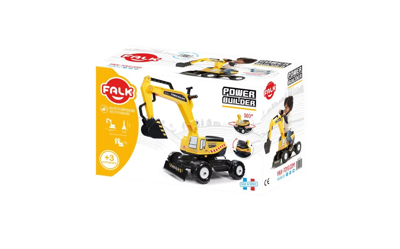 Falk Power Builder Graafmachine op Wielen Geel