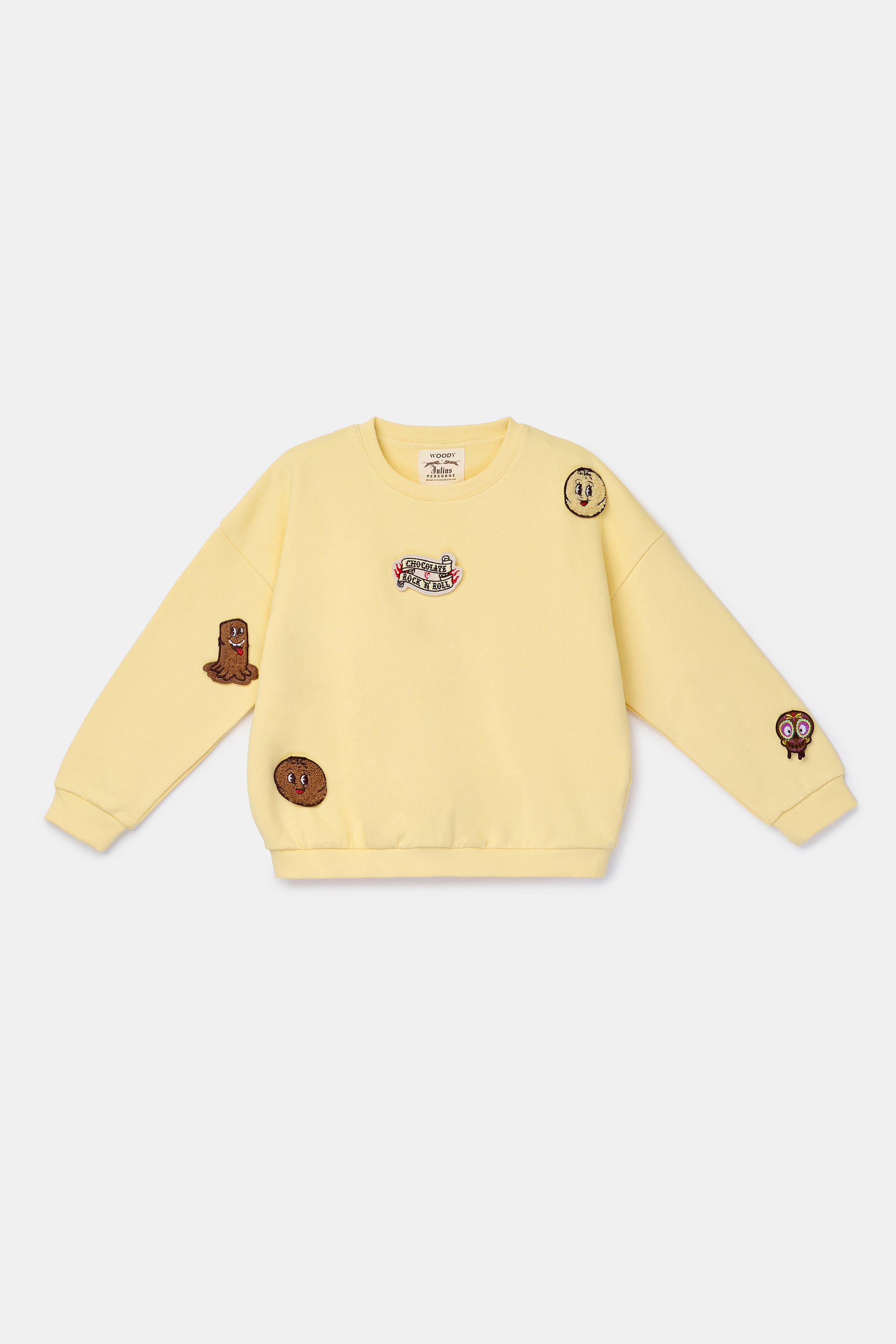 Woody Sweater Julius Persoone Unisex Kids Lichtgeel - 6 jaar