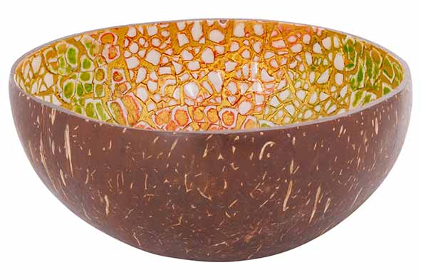 Noya Cocos Bowl 14cm Lime Green/Red Eggshell