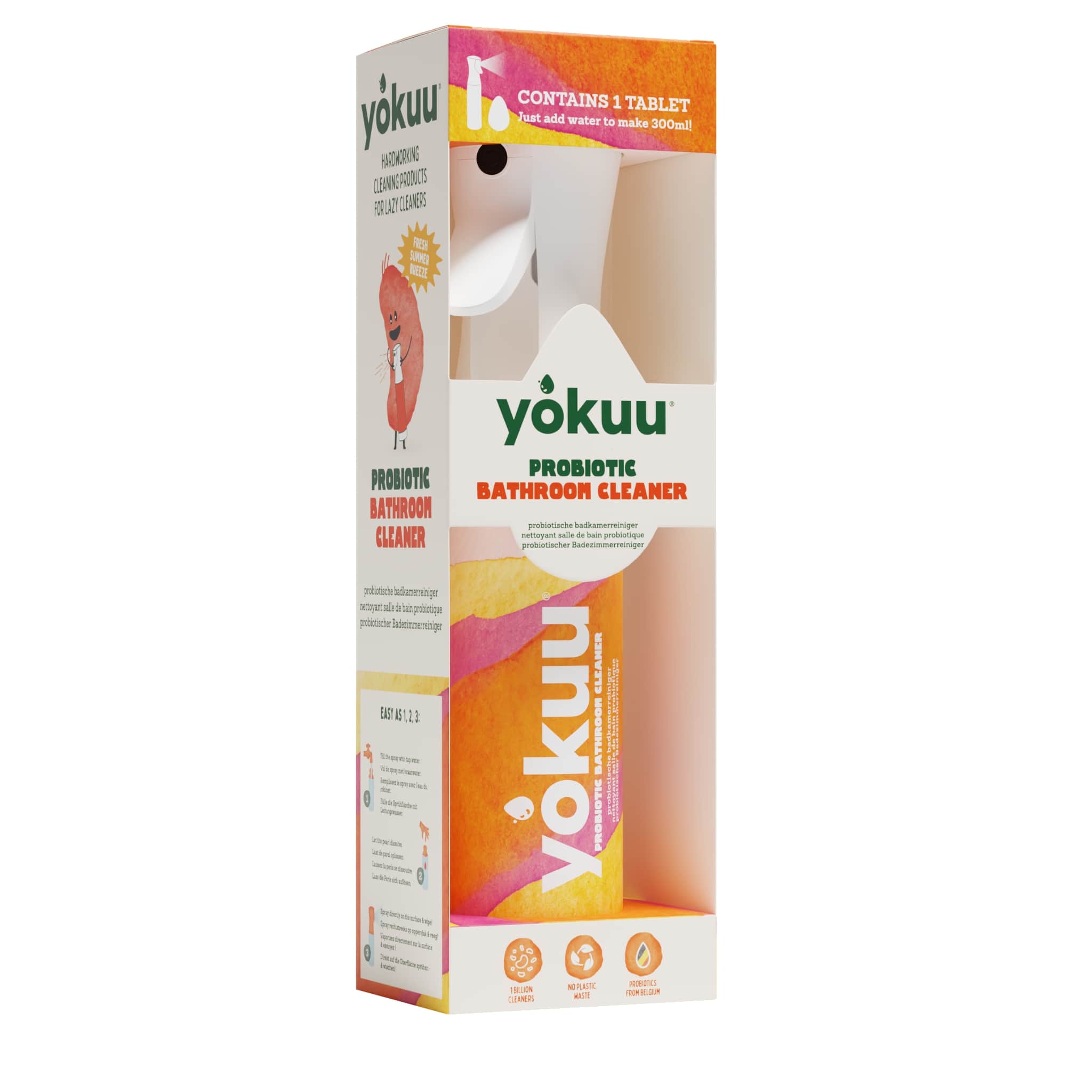 Yokuu Badkamerreiniger Starter Kit - 1x Spray Hervulbaar en 1x Tablet voor 300ml - Probiotisch