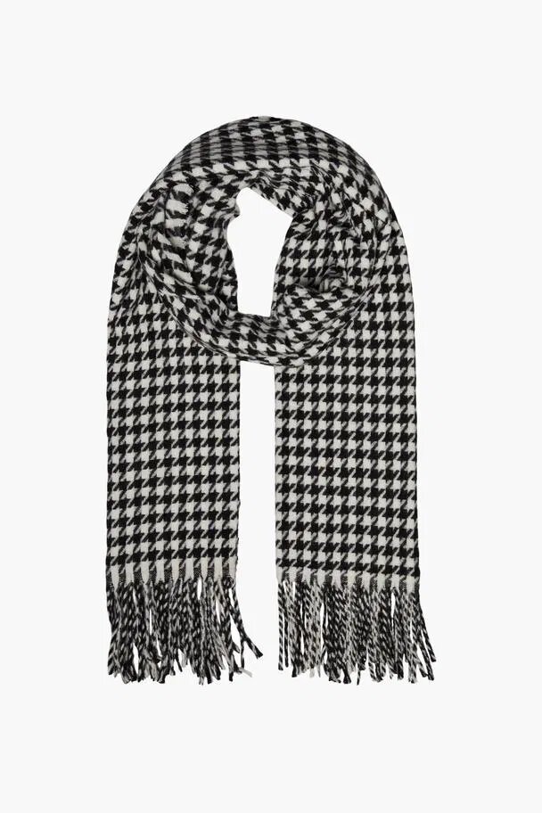 Pieces Sjaal Jira Geruit Black - One Size