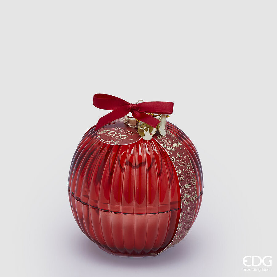 EDG Geurkaars Kerstbal Berry Fruit 150g - 11x11.5 cm EDG Geurkaars Kerstbal Berry Fruit 150g - 11x11.5 cm
