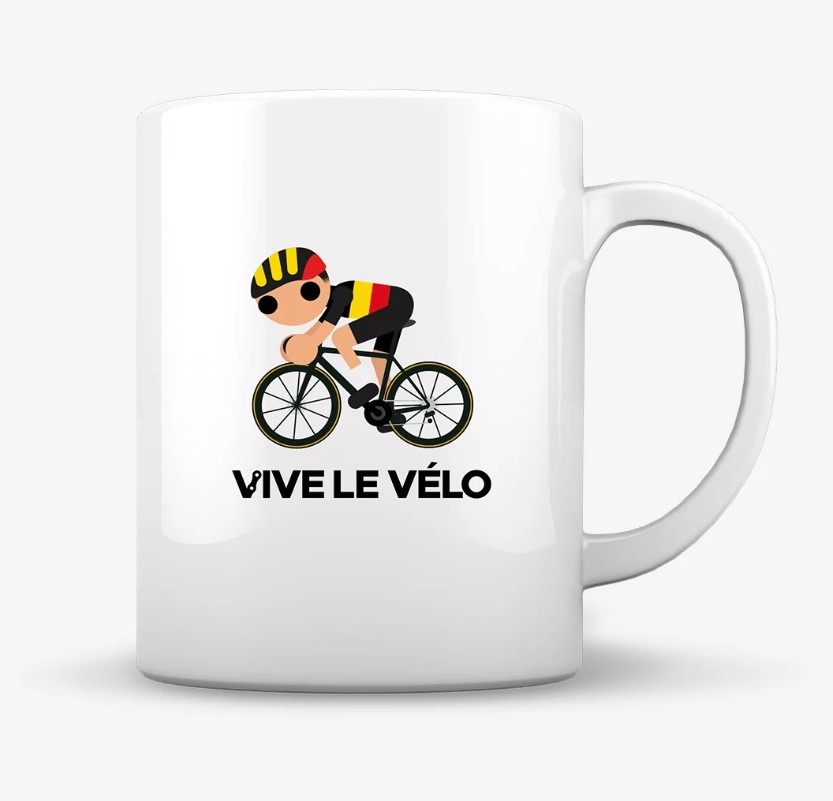 Vive le Vélo Koffiemok Odieltje Belgisch Kampioen