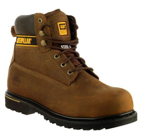 Caterpillar Werkschoen Heren Holton S3ST Hoog - Dark Brown - maat 41