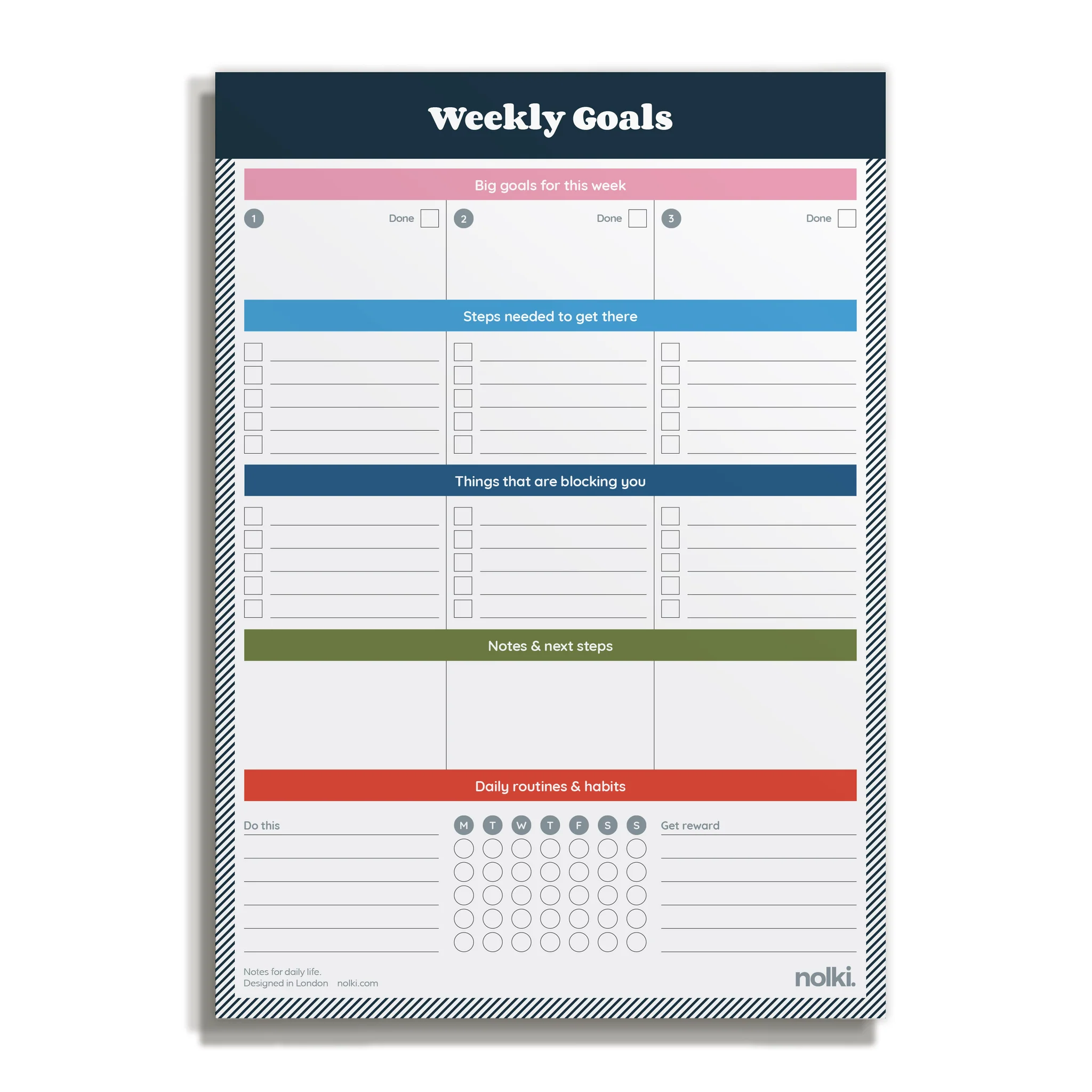 Nolki Weekly Goals 21x15 cm 100 blz
