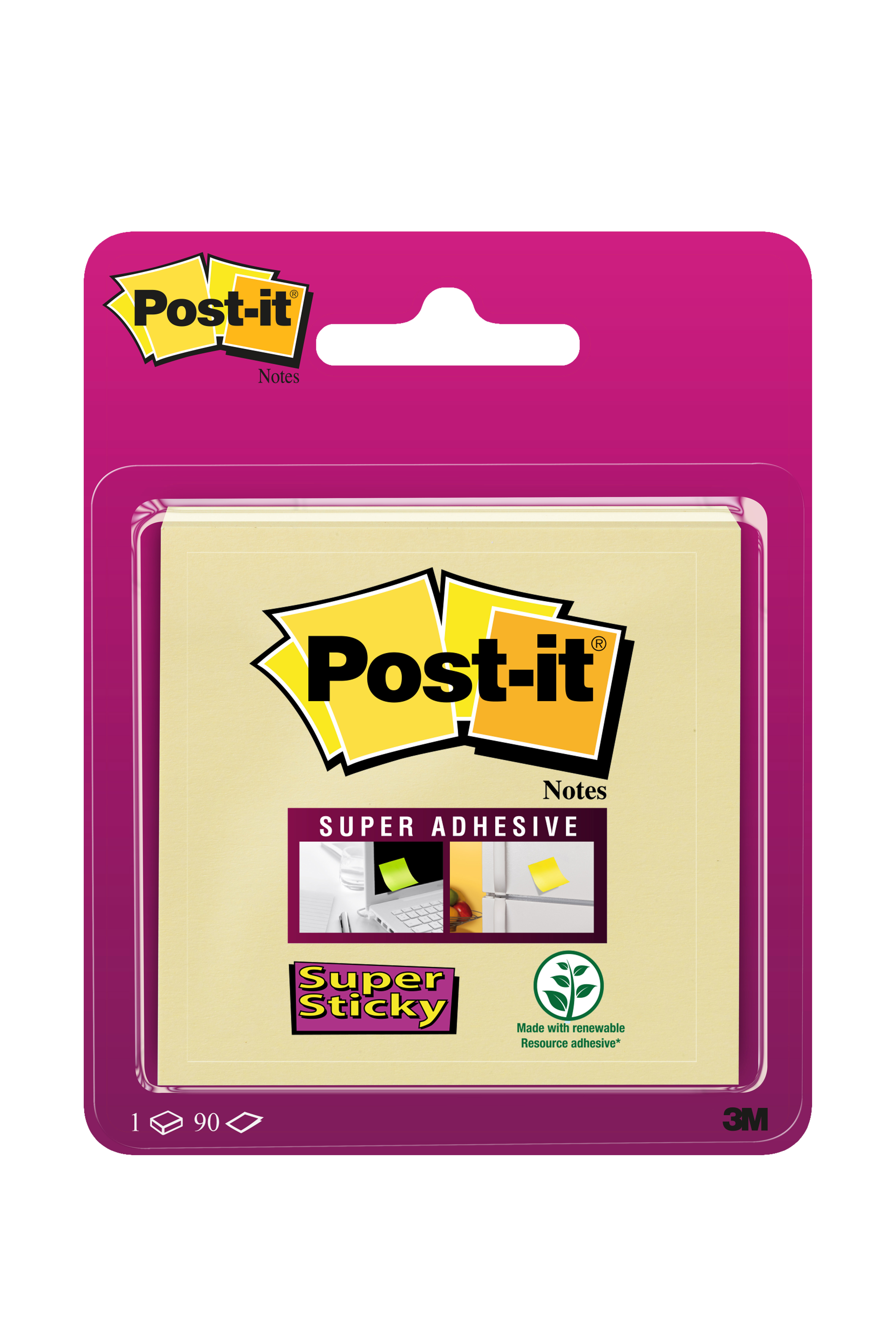 Post-It Notes Super Sticky Geel - 76x76mm