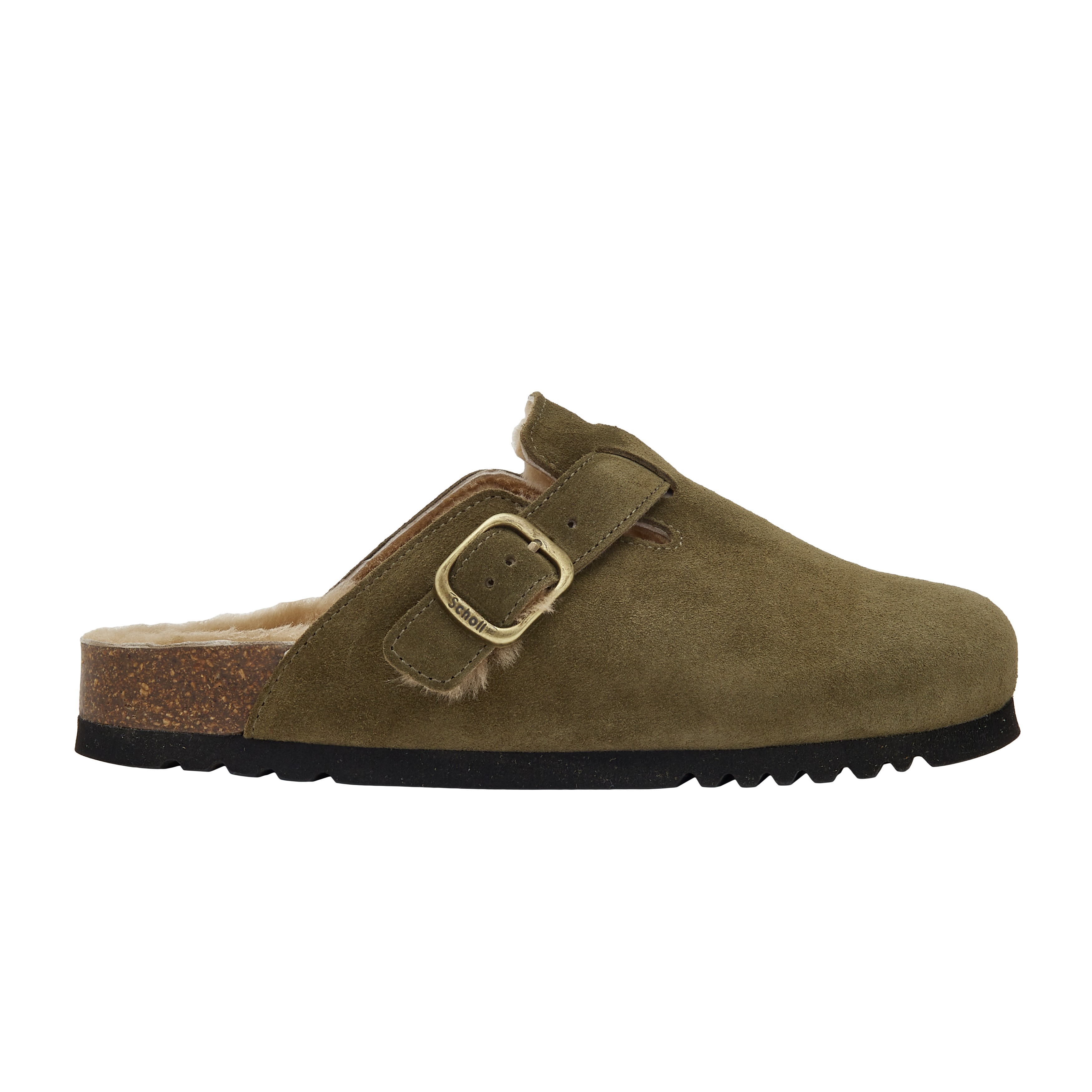 Scholl Muil Dames Fae Gesloten Teddy Khaki - maat 39