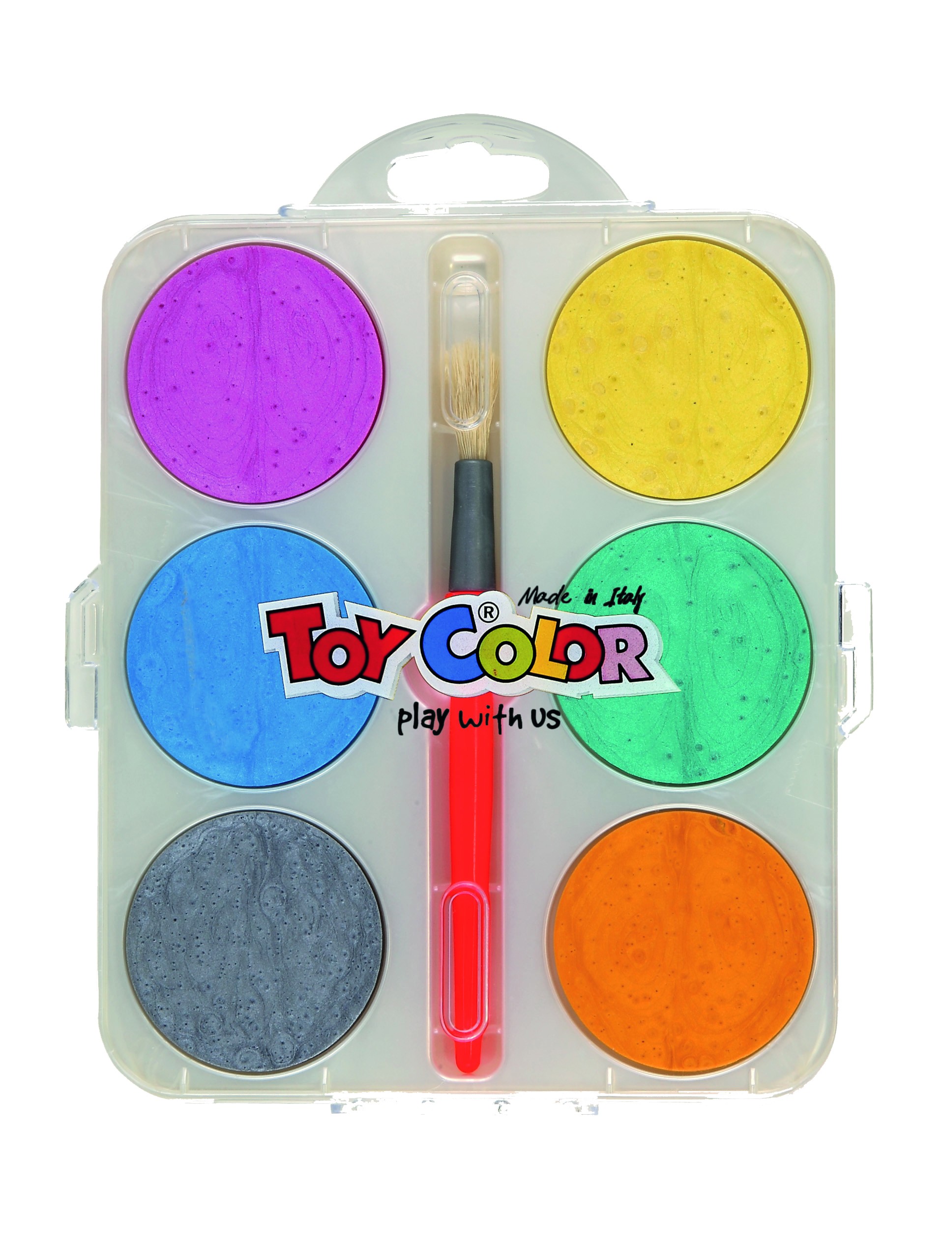 Toycolor Waterverftabletten Maxi 6 Stuks - Parelmoerkleuren