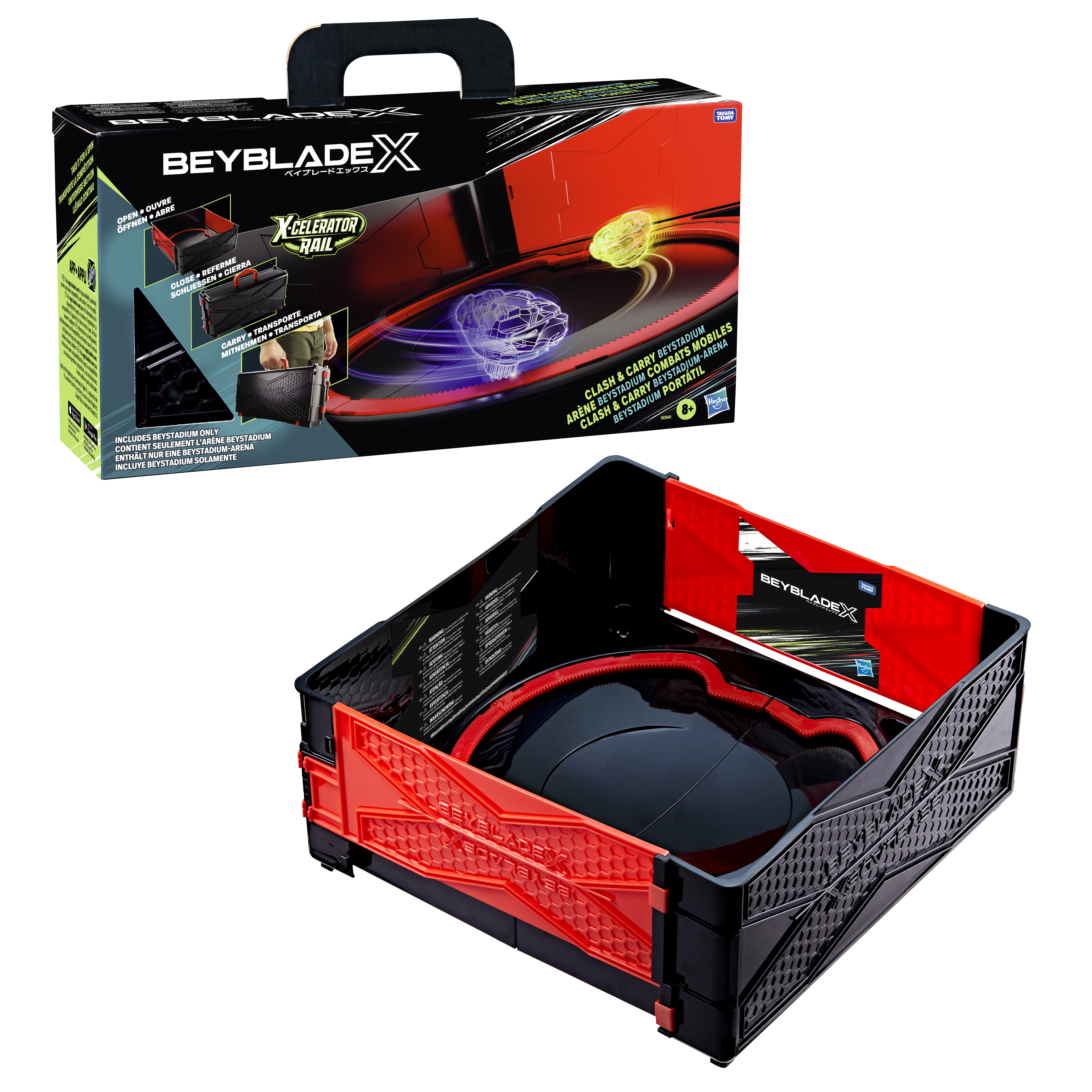Beyblade Clash and Carry, draagbaar battle set, opvouwbaar