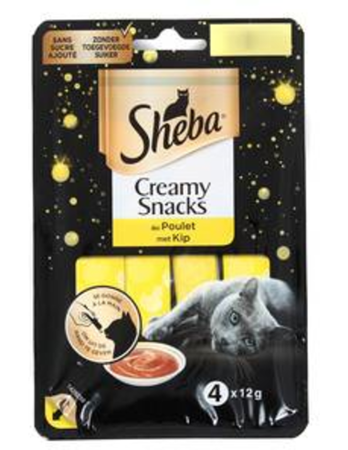 Sheba Creamy Snacks Kip 4x 12 g