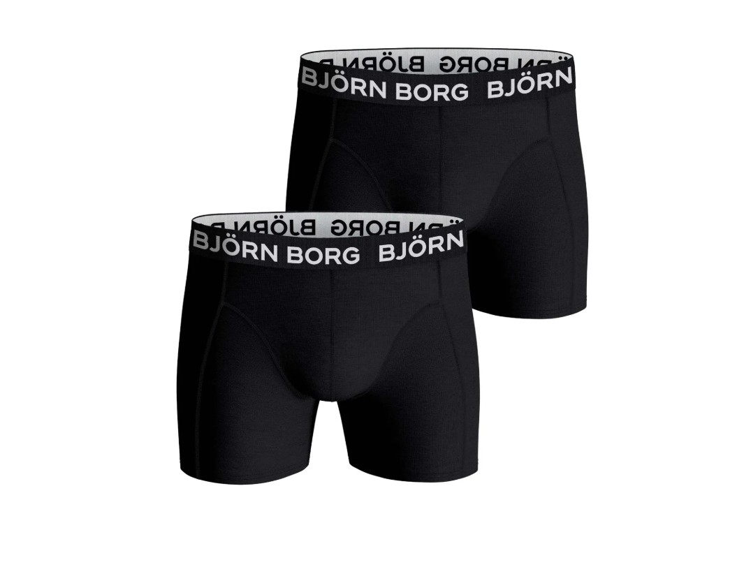 Bjorn Borg Boxershort Heren Katoen Stretch 2 stuks Multipack 1 Black - S