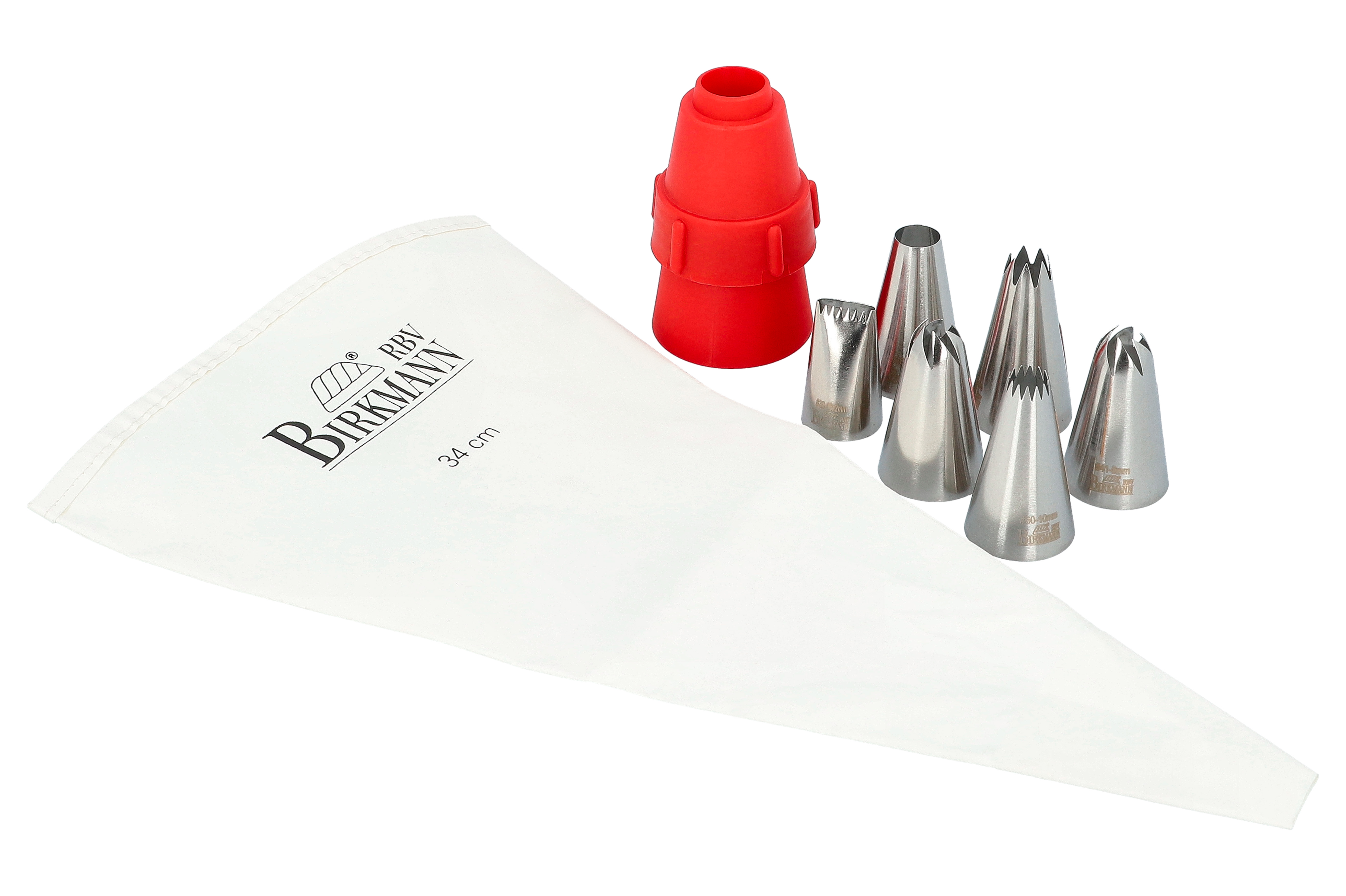 Birkmann Spuitzak Easy Baking met 6 Spuitmondjes en Adapter