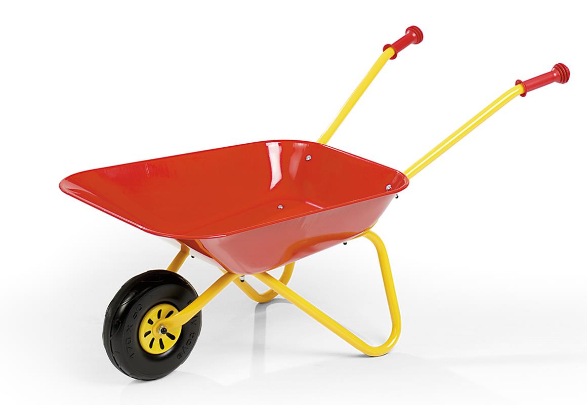 Metalen kruiwagen rood 80x48x41 cm