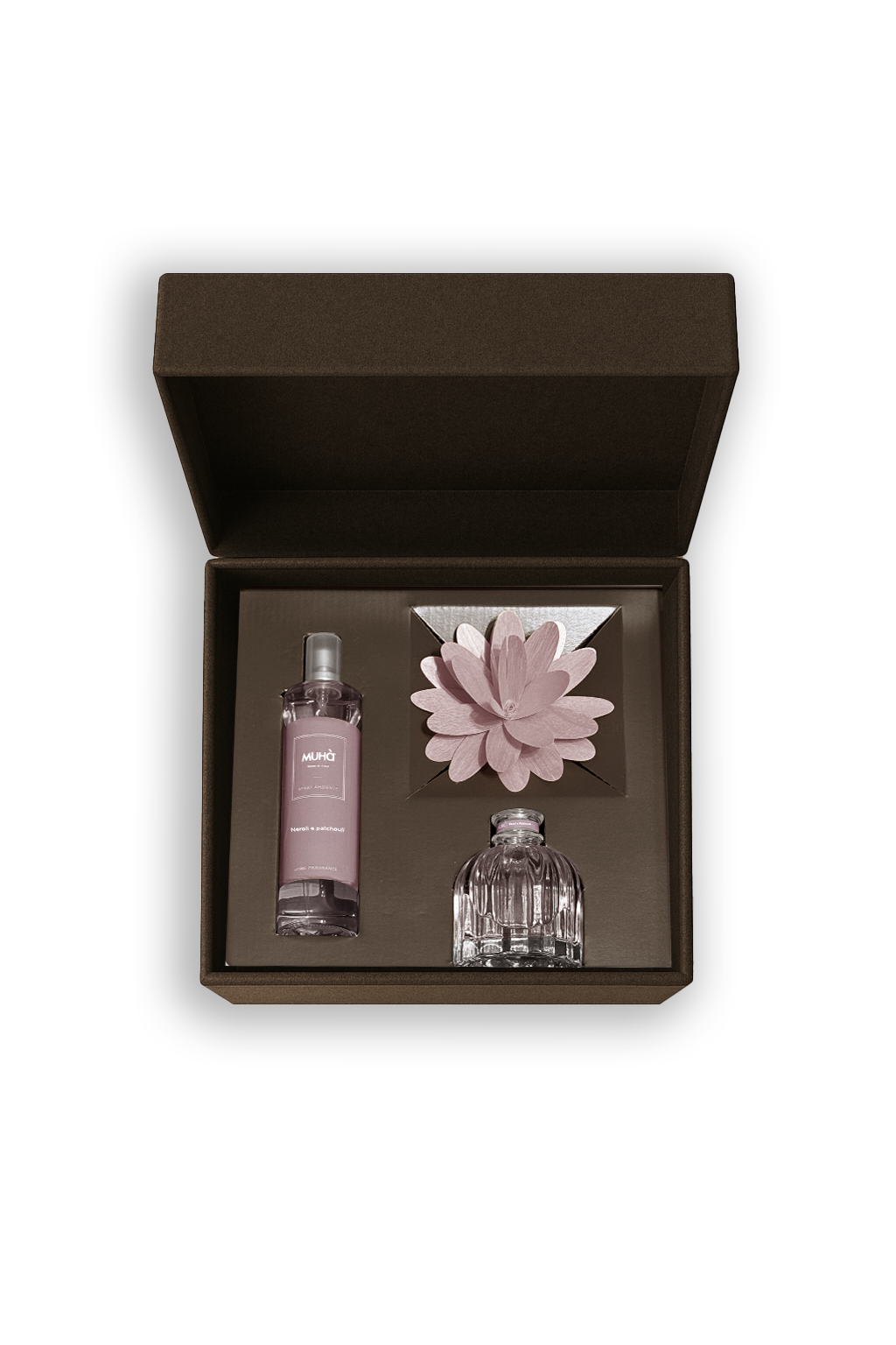 Muhà Set Geurdiffuser Flower Rose 60ml & Huisparfum 100ml - Neroli & Patchouli