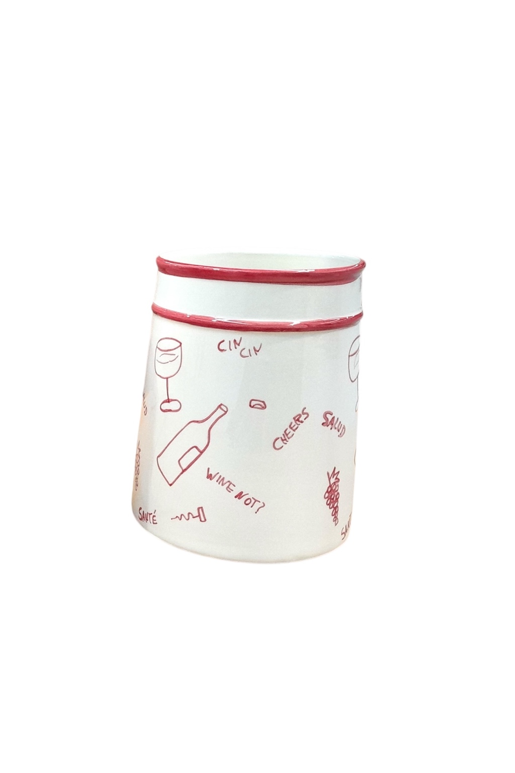 Val Pottery Wijnkoeler Wine Chiller 14x20 cm - Wine - Handgemaakt Keramiek