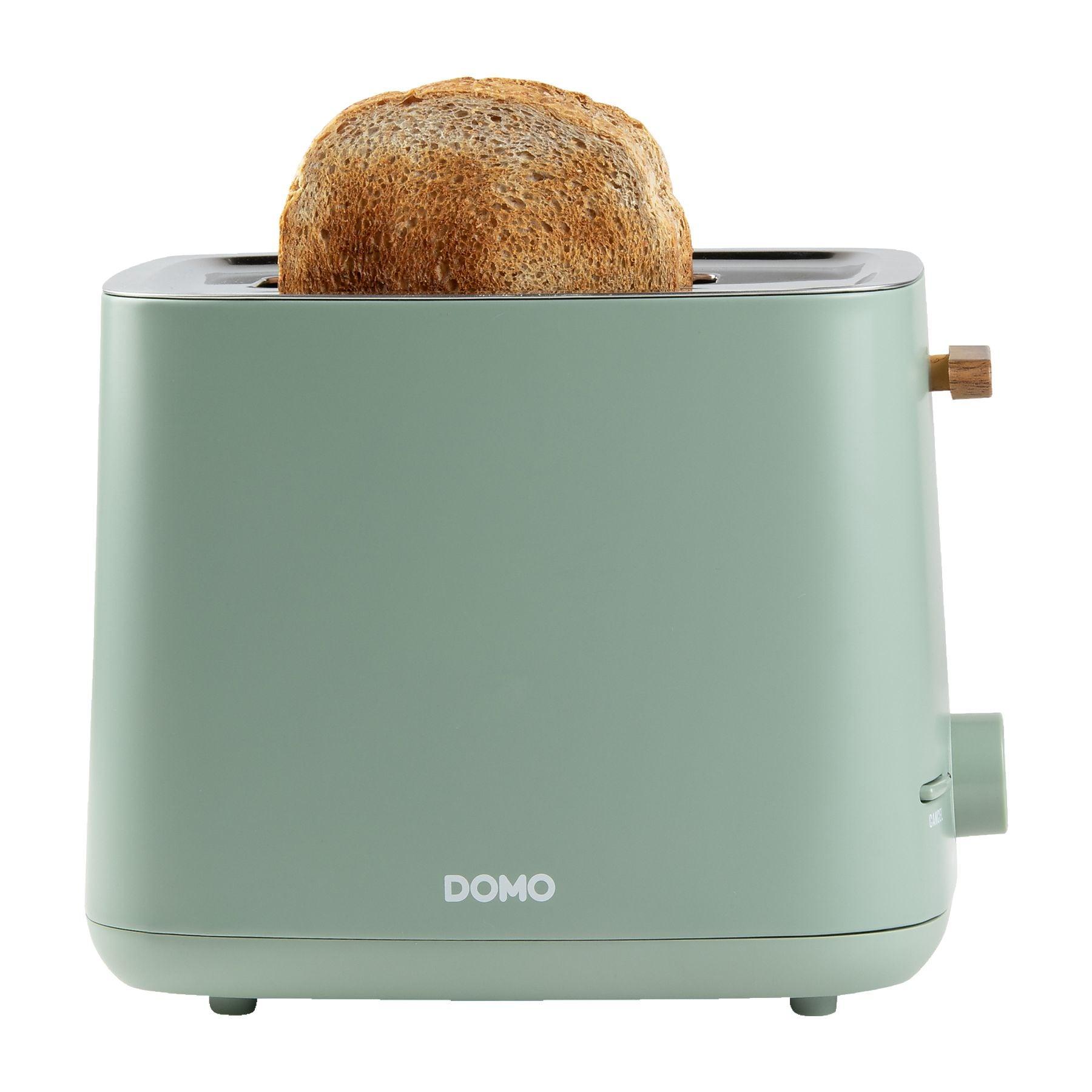 Domo Broodrooster DO973T, 2  sneden , 1000 Watt, Regelbaar 6 Standen, Wood You Groen