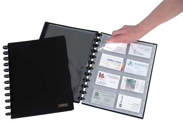 ADOC Card-Ex Standaard 192 Kaarten 230x310 mm - PP Zwart - ABC Index