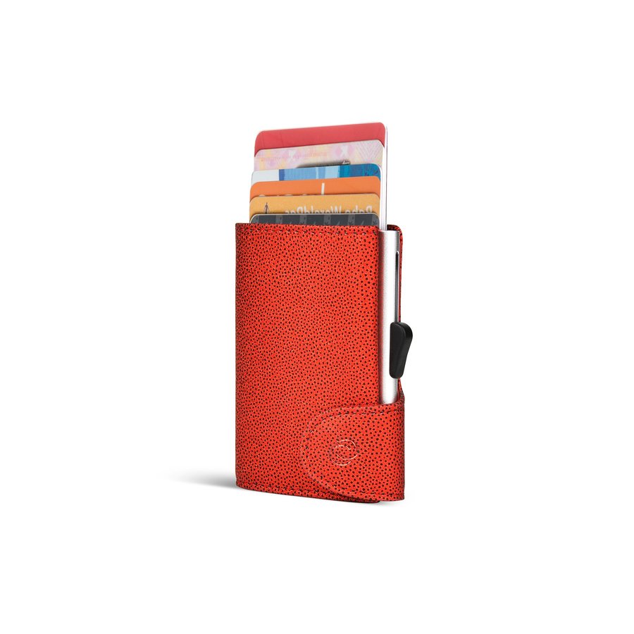 C-Secure Kaarthouder/Portefeuille Leder 4-7 Kaarten - Fashion Red
