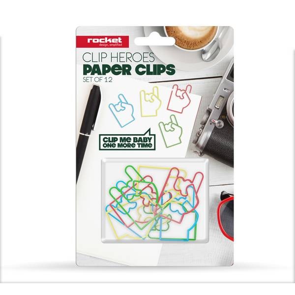 Paperclips - Heroes - set v/12 Rocket - 11.5X17.5X1cm - Multicolour