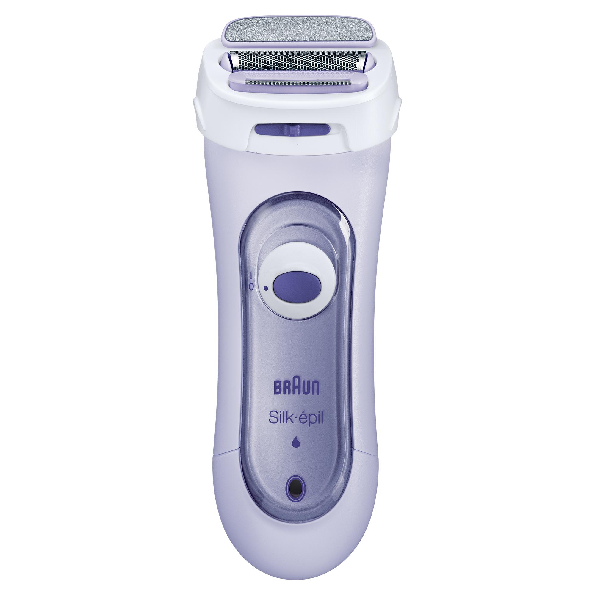 LADYSHAVE SILK & SOFT OPLAADBAAR EN NET. MET PEELINGSYSTEM, 2 TRIM OPZETST.