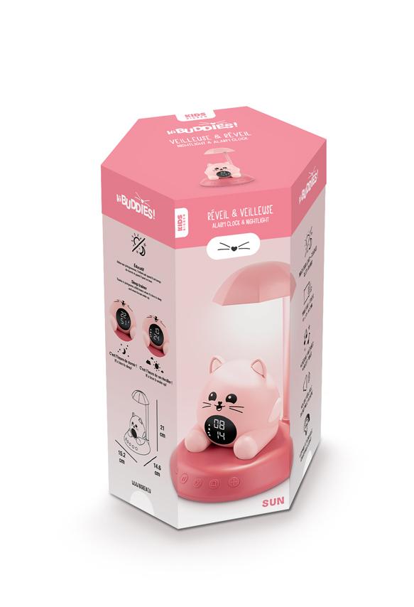 Hibuddies StreetLight met Kids Alarmklok Cat