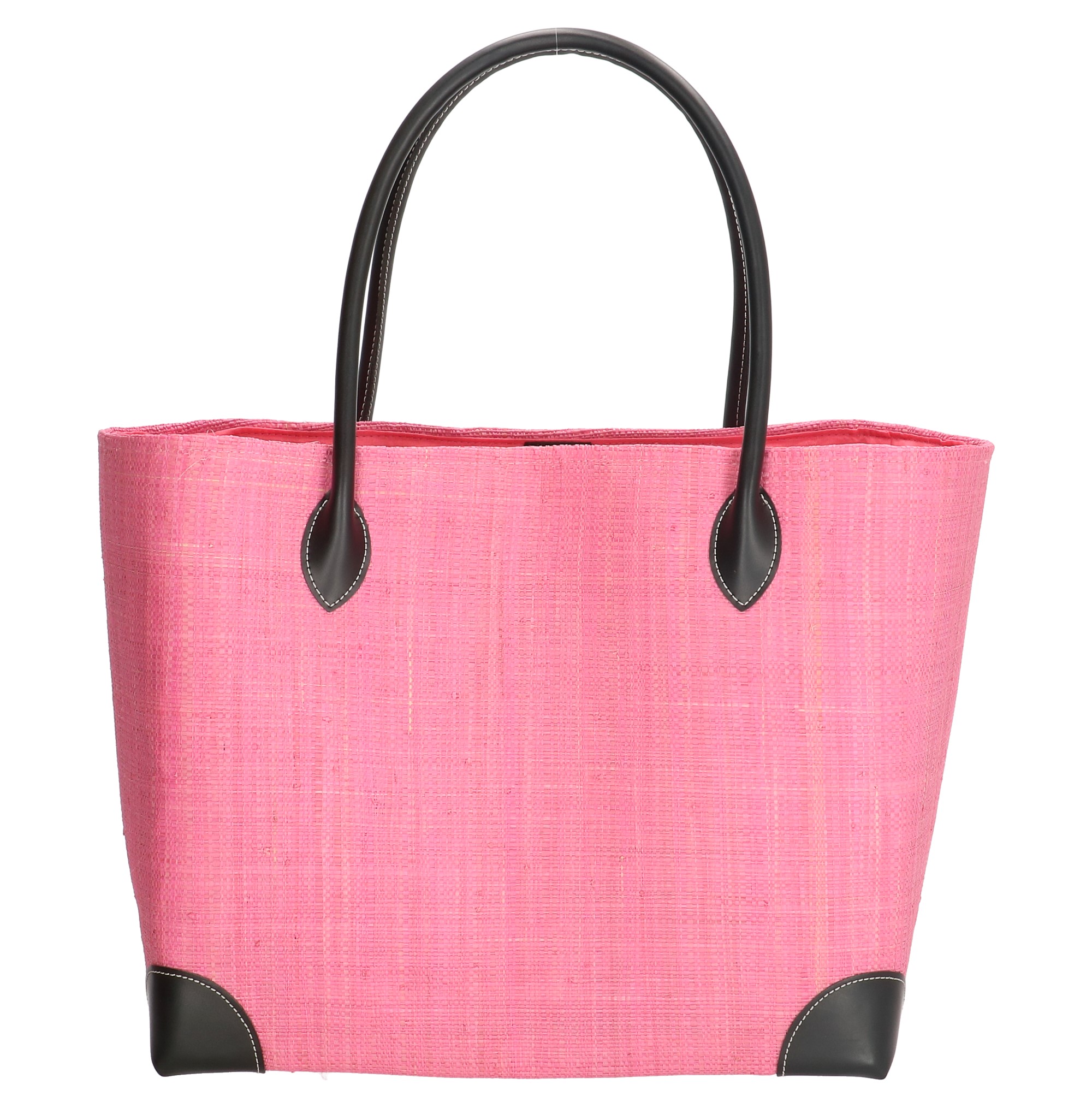 PE Florence Raffia Mand Roze 45x22x31 cm
