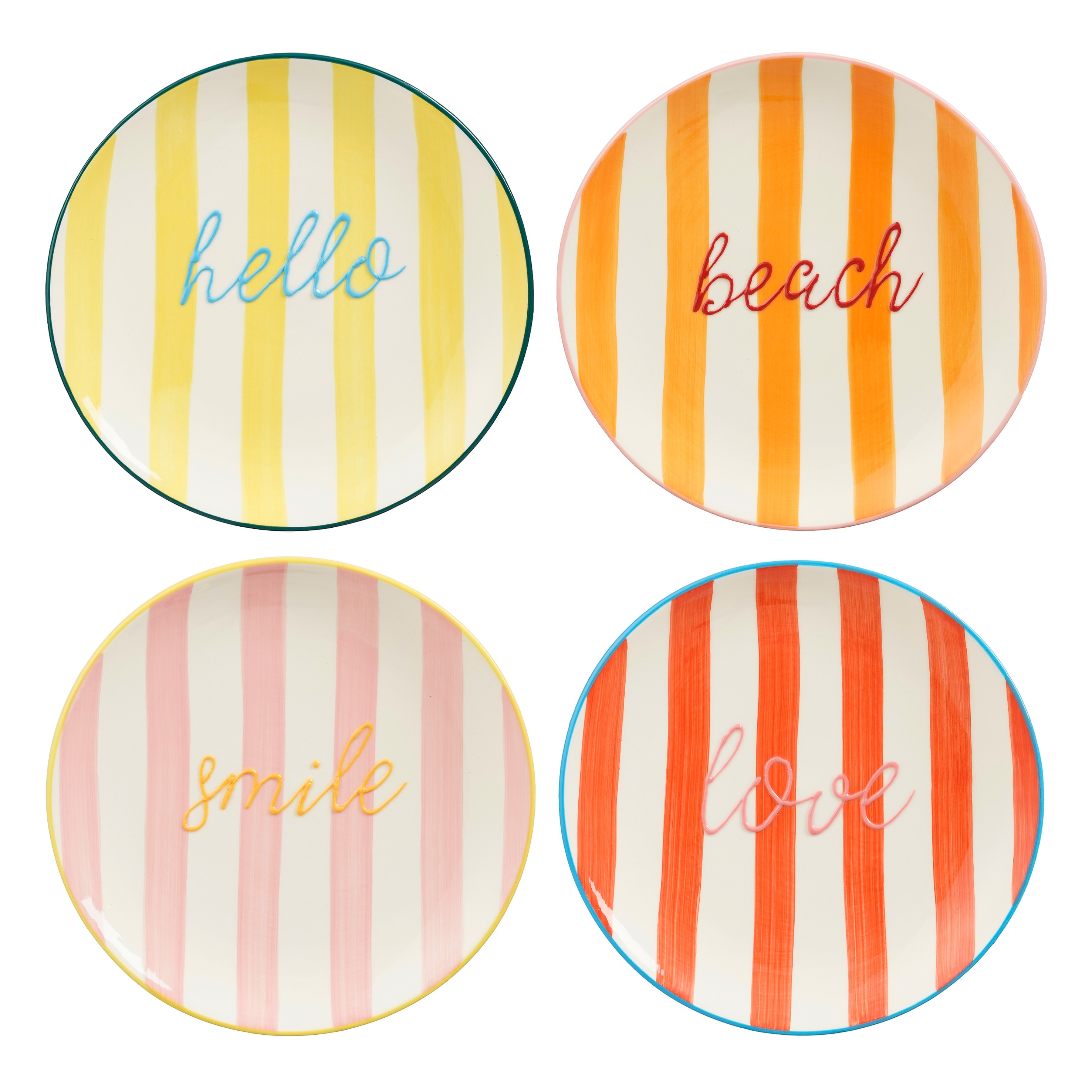 Mica Bord met Tekst 22cm - assorti - prijs per stuk