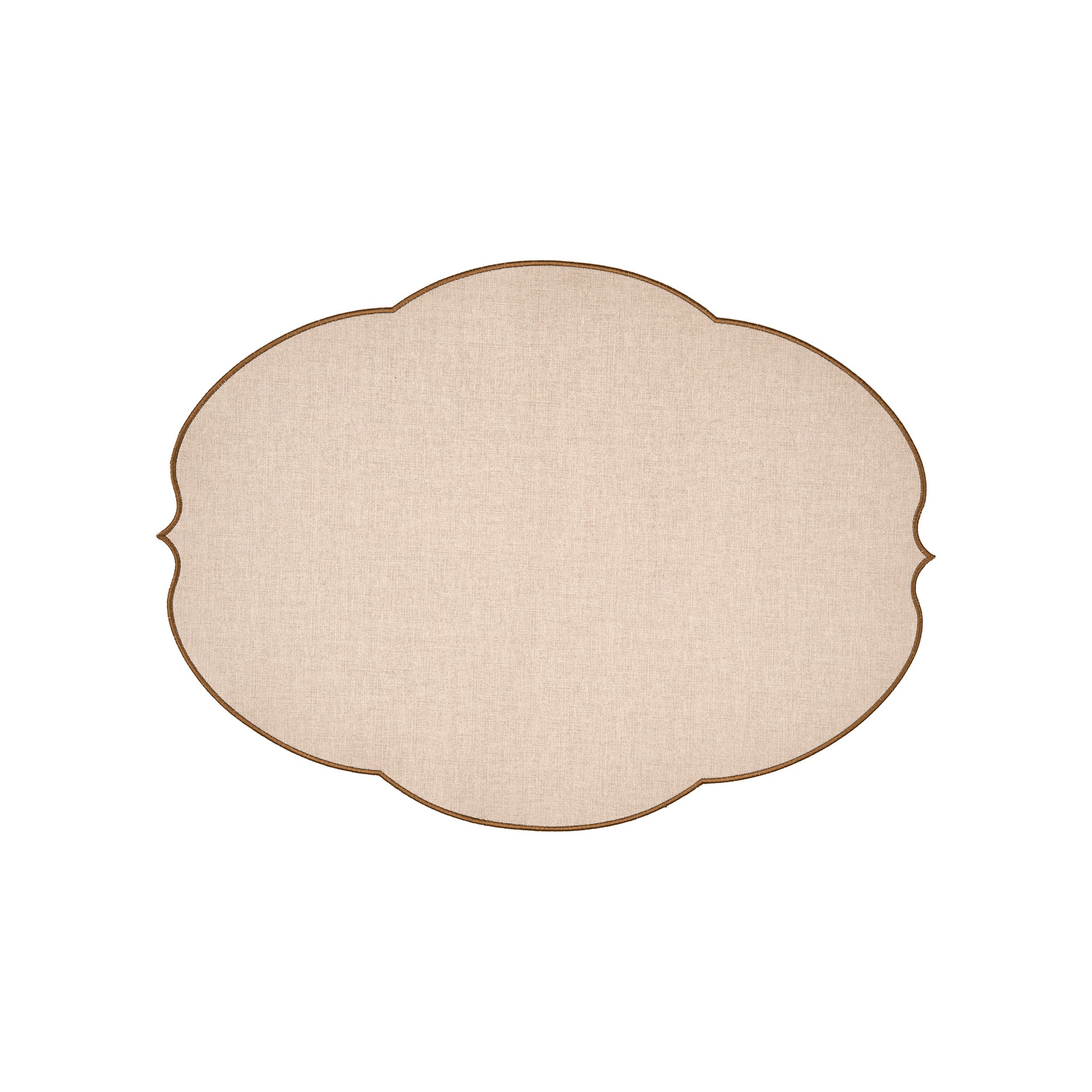 Guzzini Placemat Flowers Pale Clay 48.5x36 cm - PU - Reversible