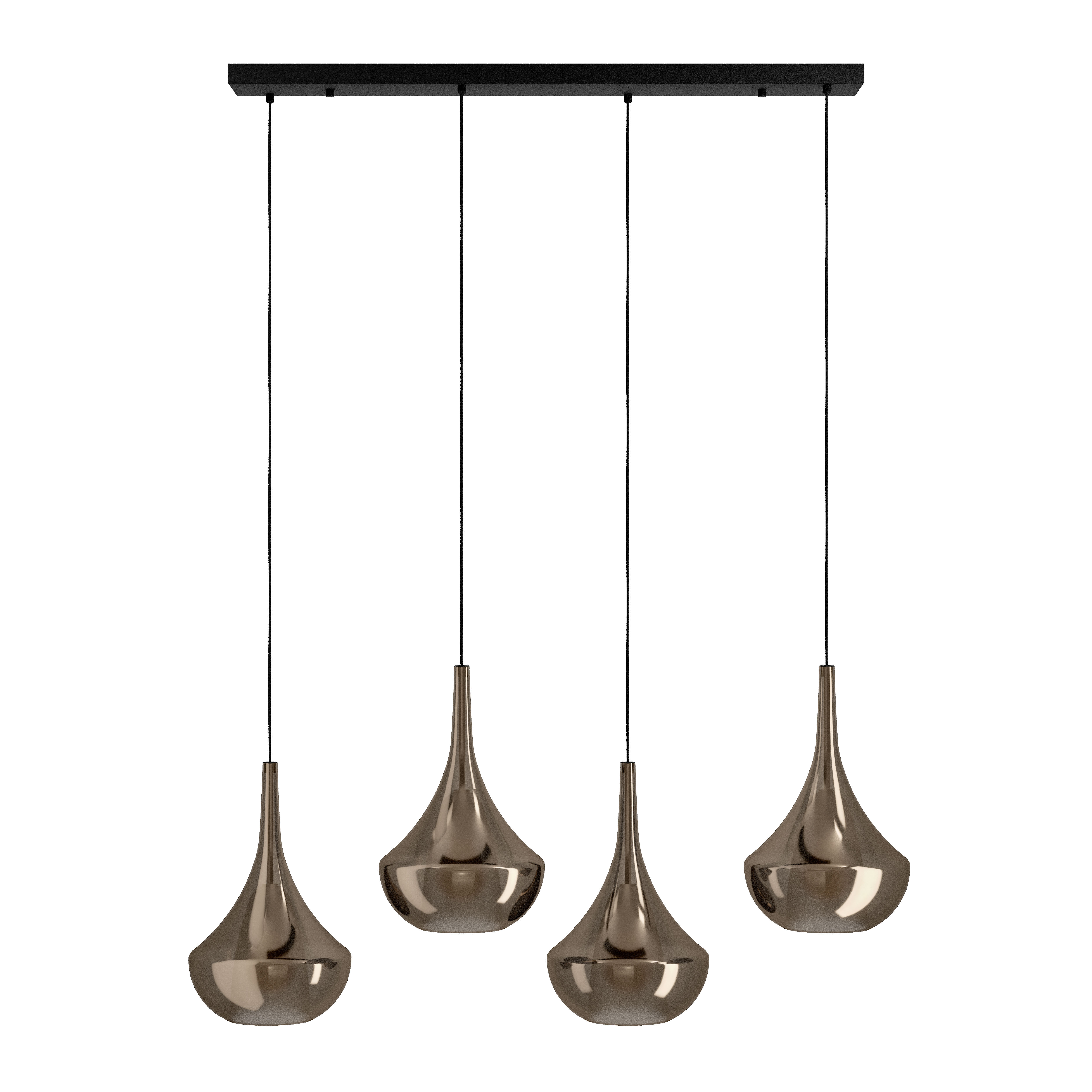 Eglo Almoster Hanglamp Koper/Opaal Glas lengte 95cm 4x E27 Stars of Light