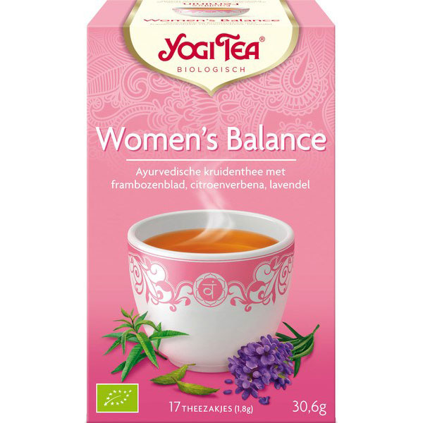 Yogi Tea Women's Balance Bio 17 Builtjes Frambozenblad,Citroenverbena & Lavendel