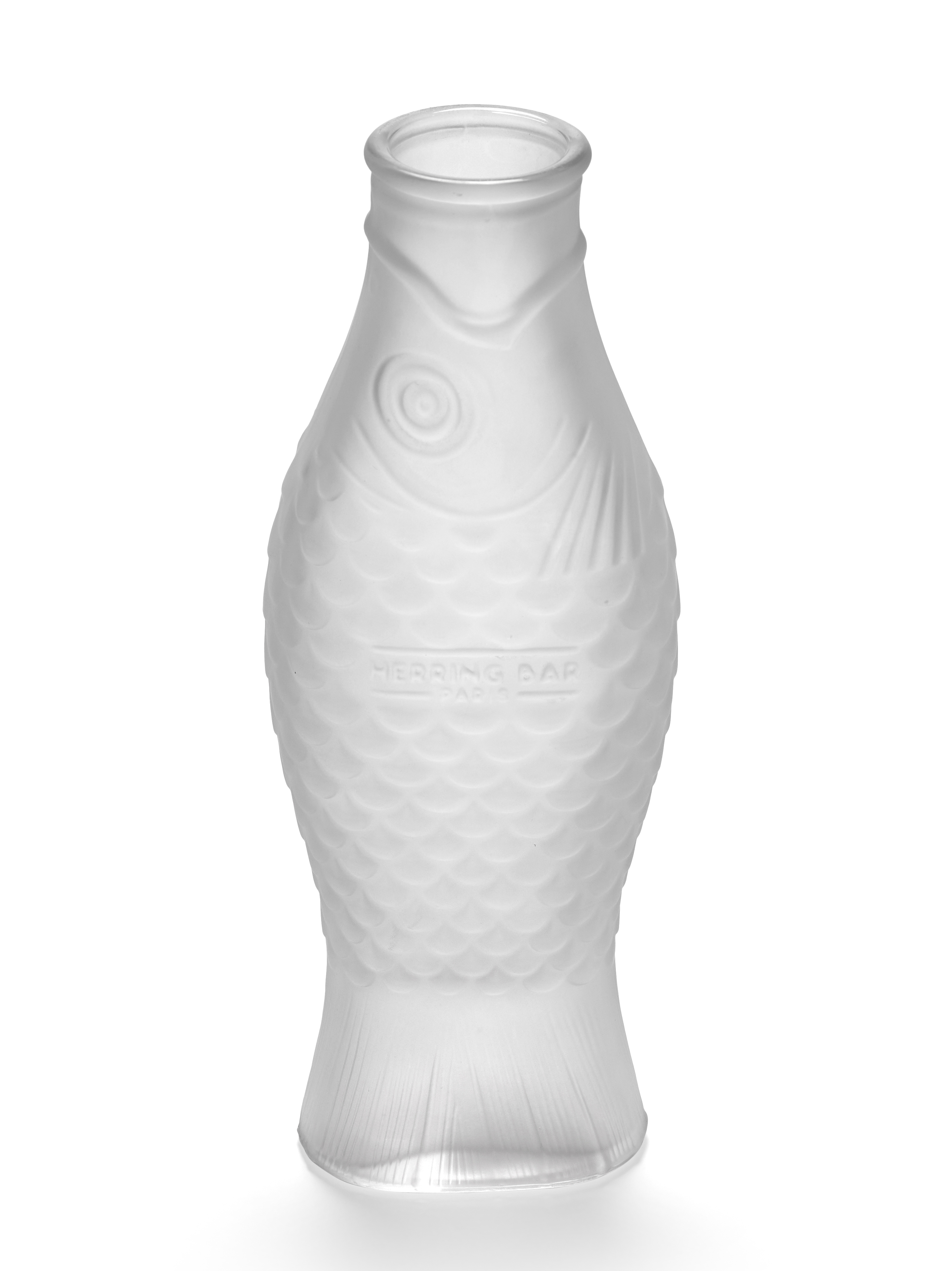 Serax Karaf Frosted White Fish & Fish - 10.6x7.5x29 cm - Glas - by Paola Navone