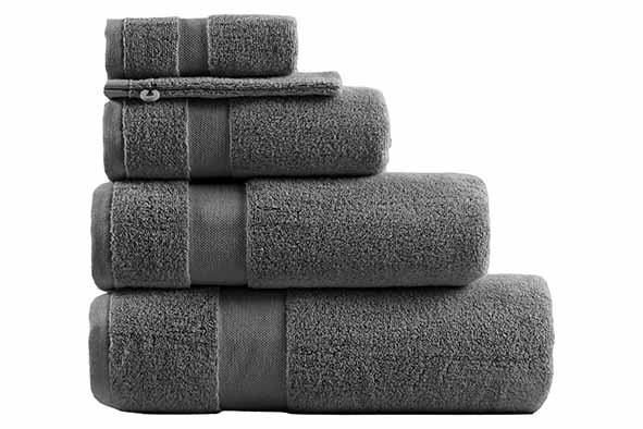 Billyn Washand Puur 16x21 cm Katoen Grijs 4 stuks
