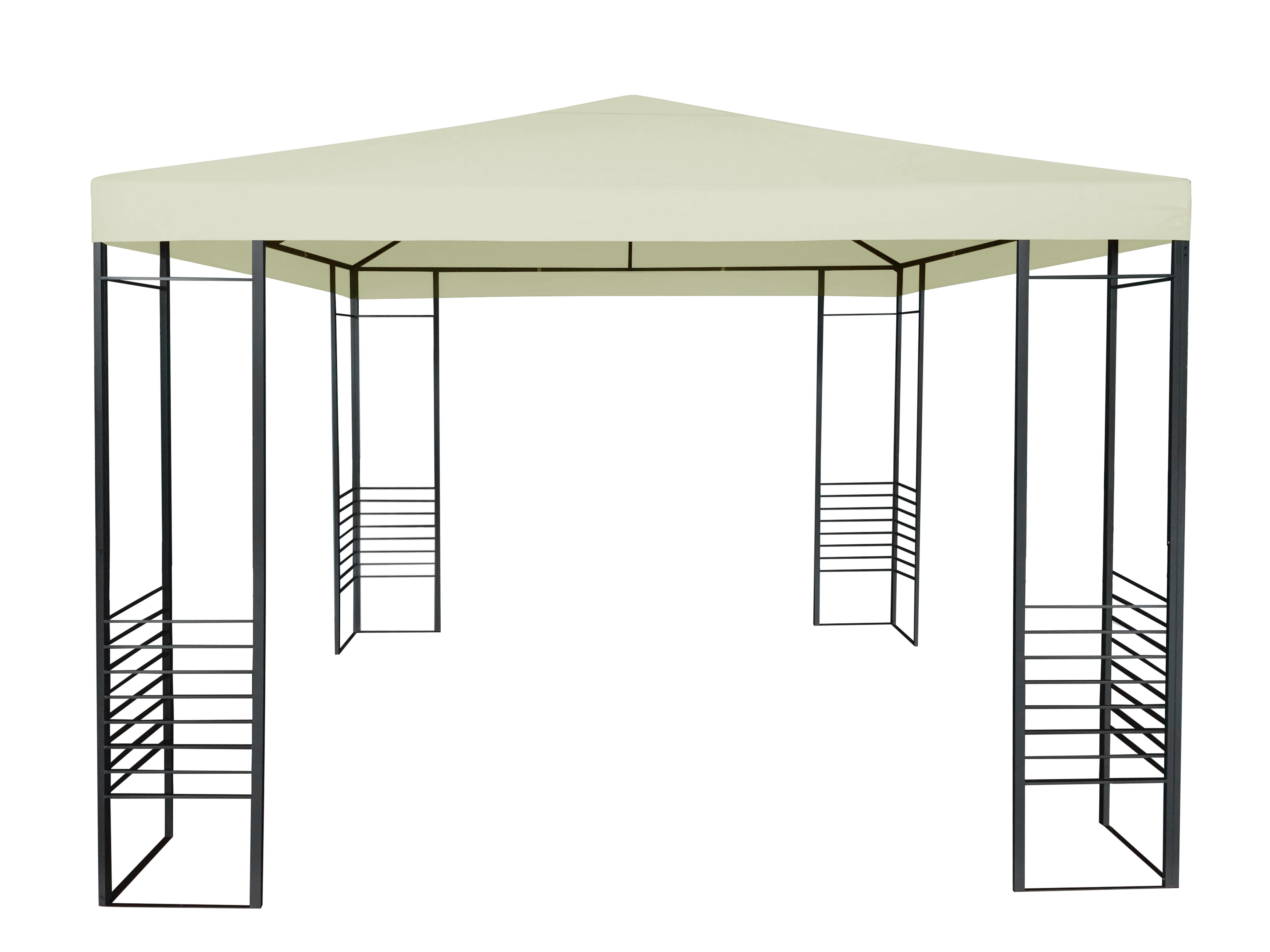 Partytent Gazebo Taupe 3x3m met L Poten