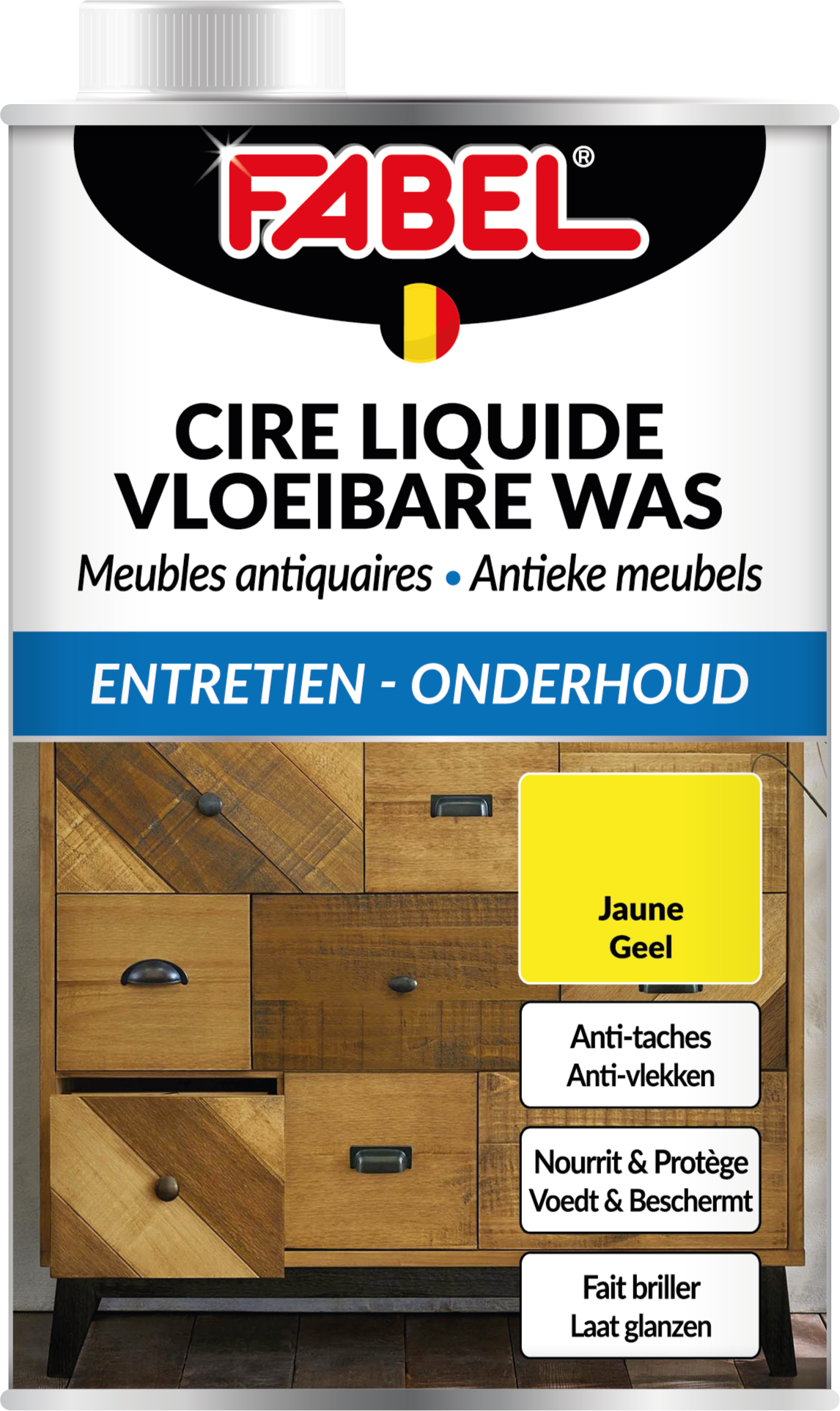 Fabel Vloeibare Antiekwas Hout en Meubels Geel 500 ml - Onderhoud