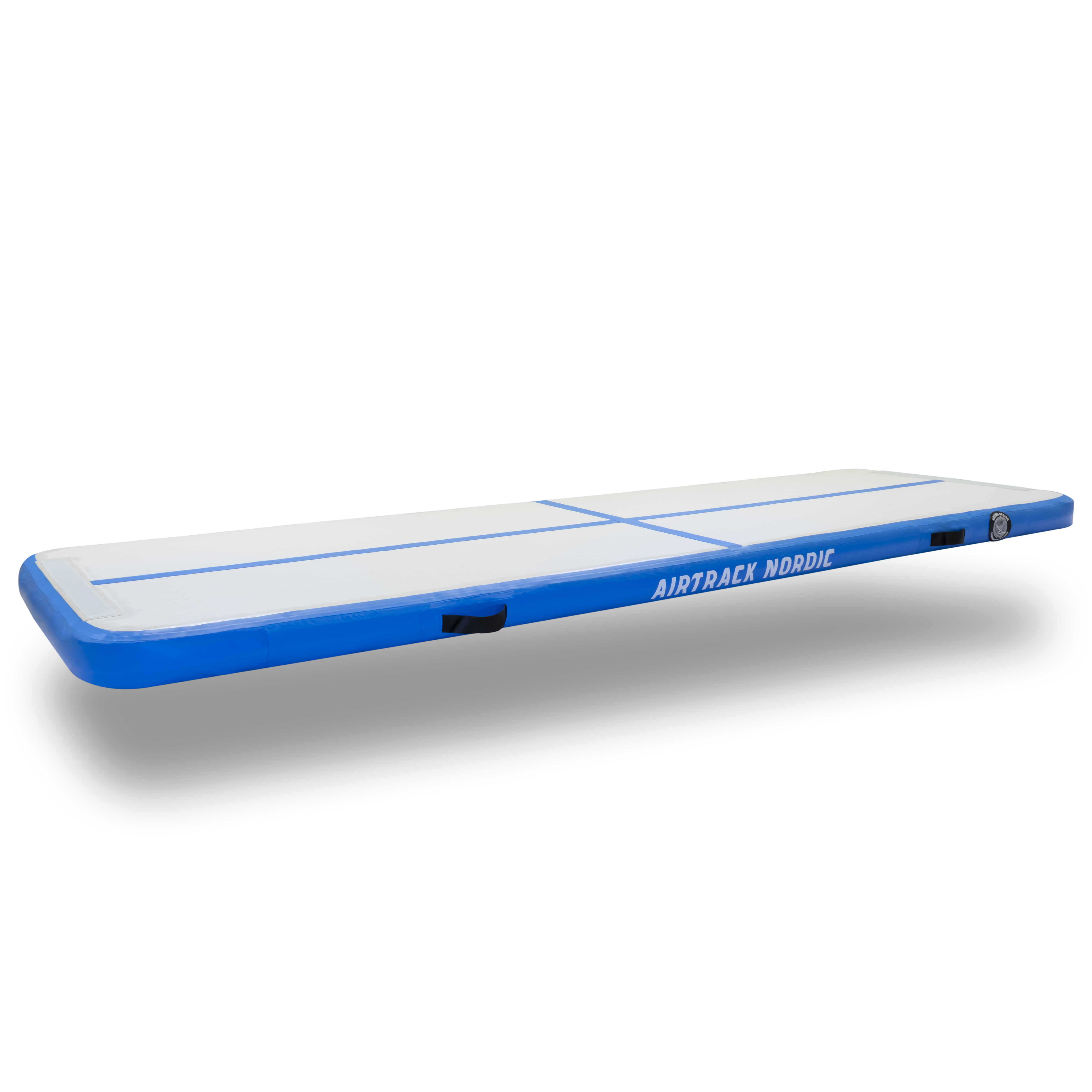 AirTrack Nordic Home 3m Blauwe turnmat met elektrische pomp en opbergtas